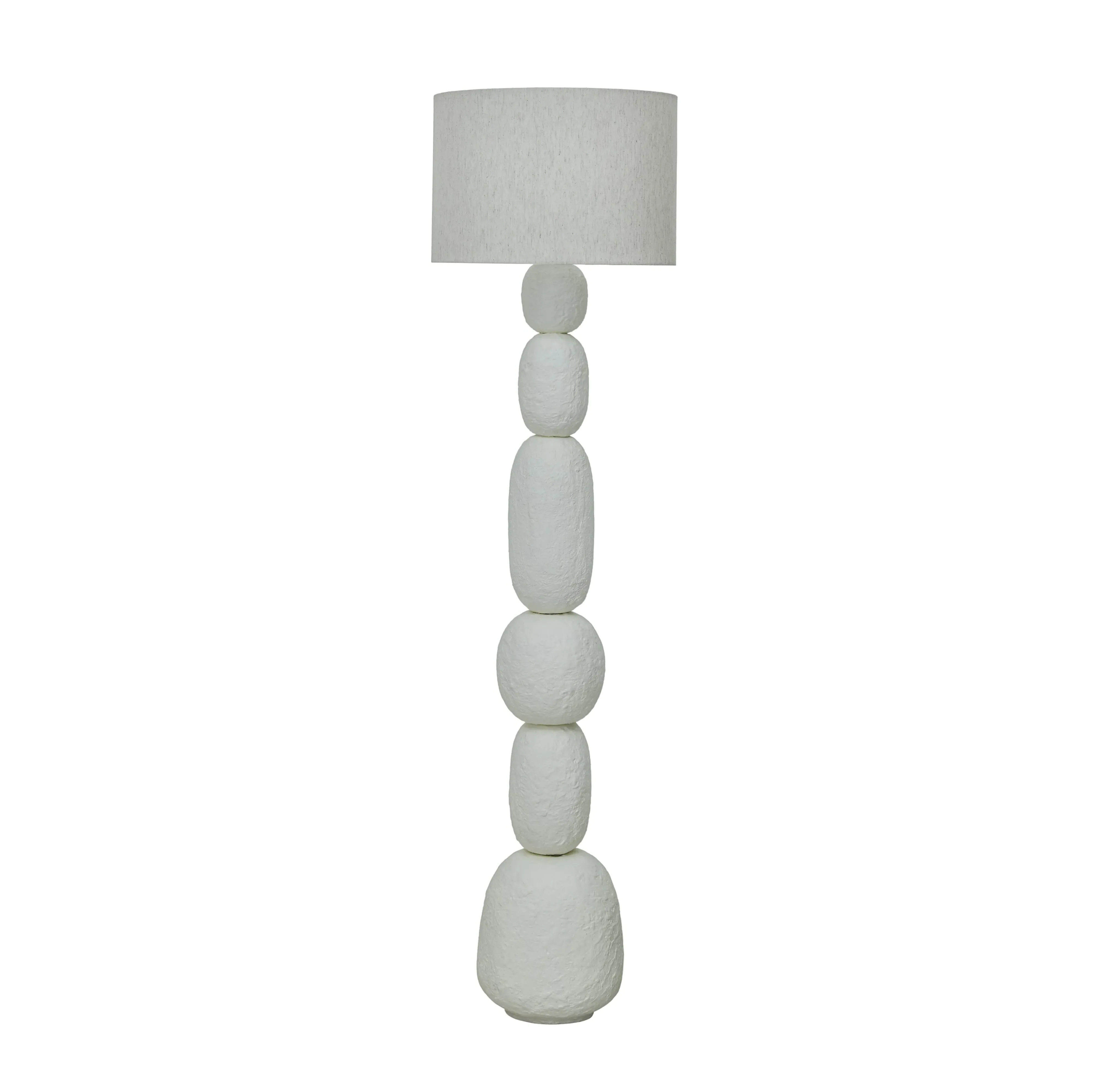 Pebble Floor Lamp - Cream, Papier Mache product