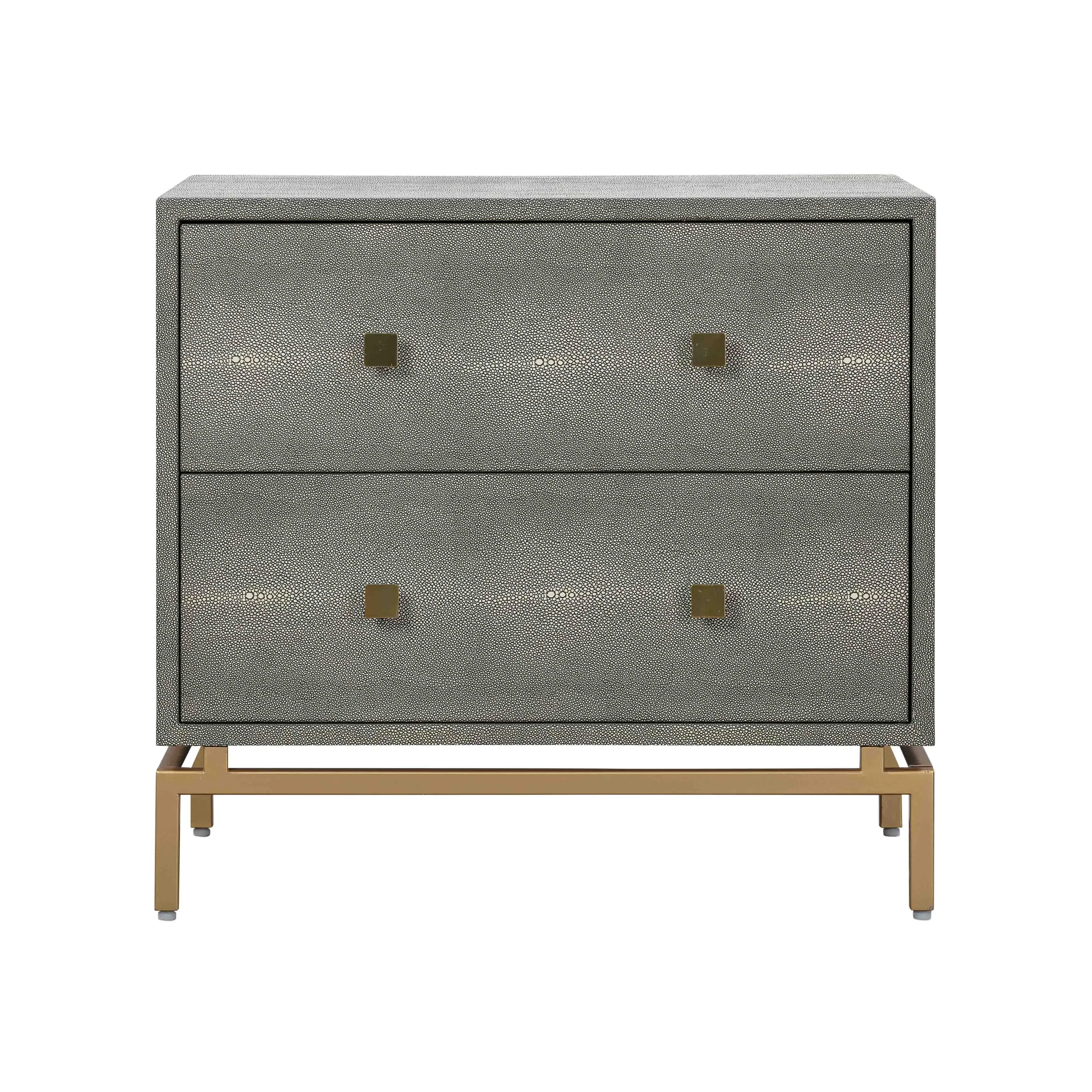 Pesce 2-Drawer Nightstand - Faux Shagreen product