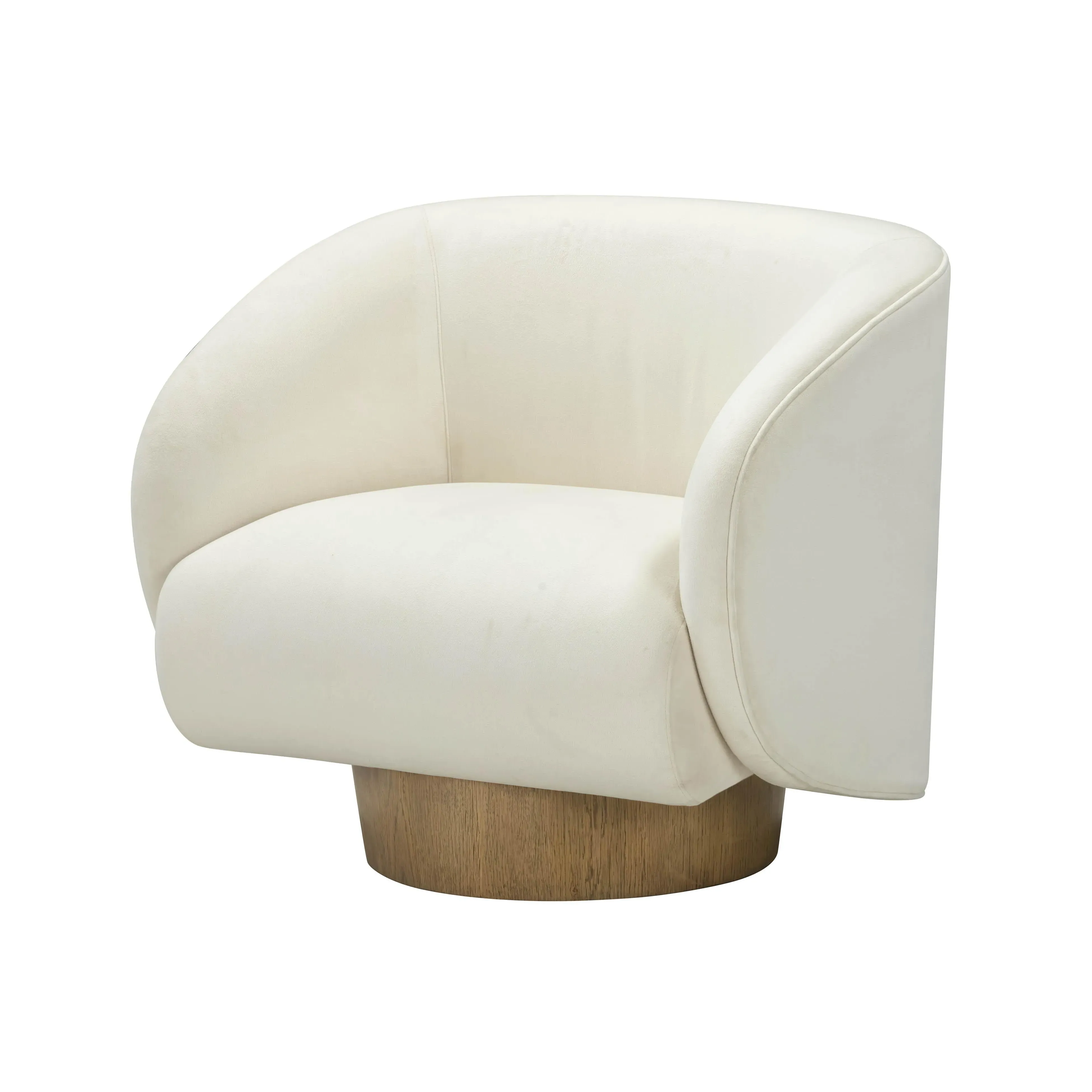 Presley Swivel Accent Chair - Cream, Performance Velvet product