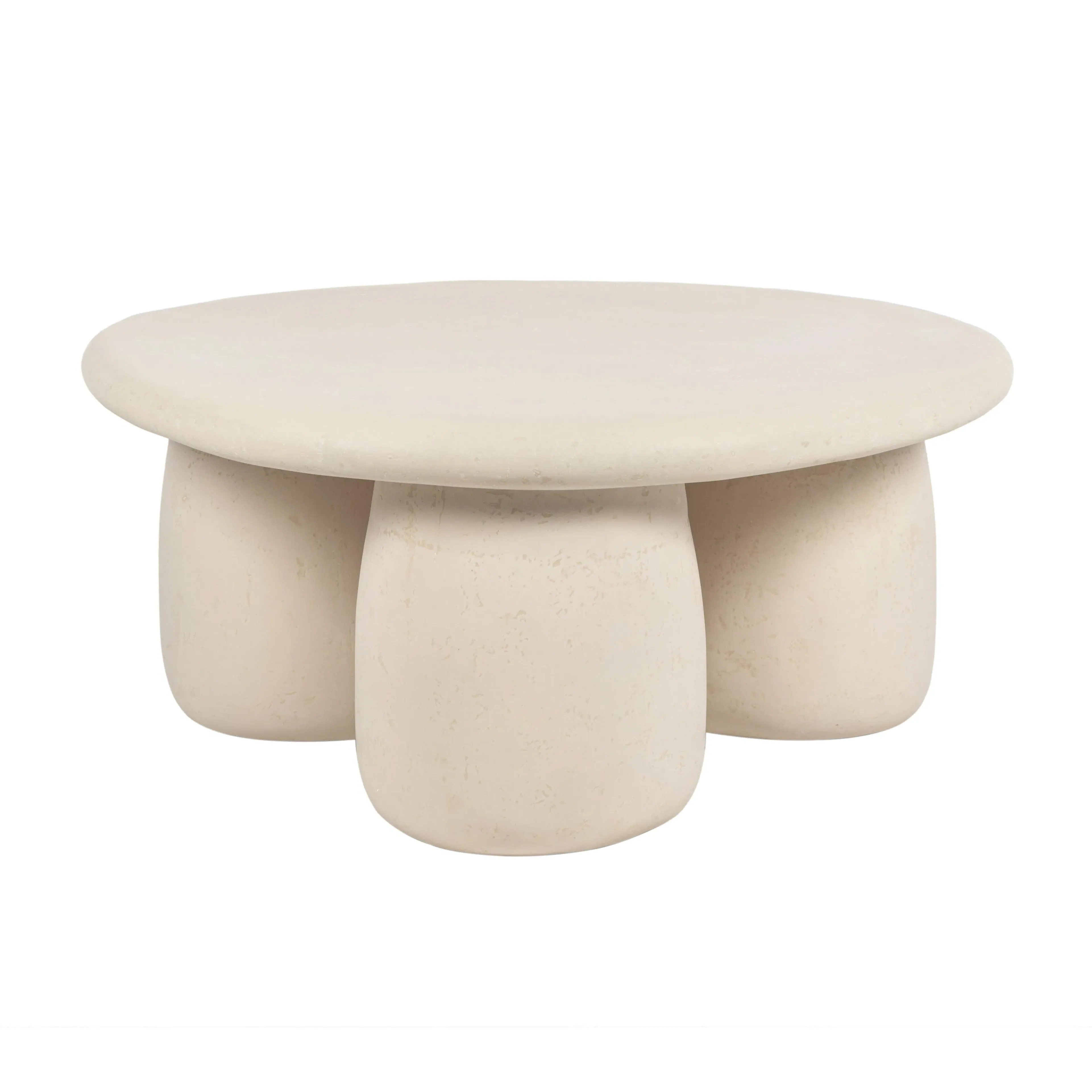 Rahul Round Coffee Table - Cream, Fiberglass product