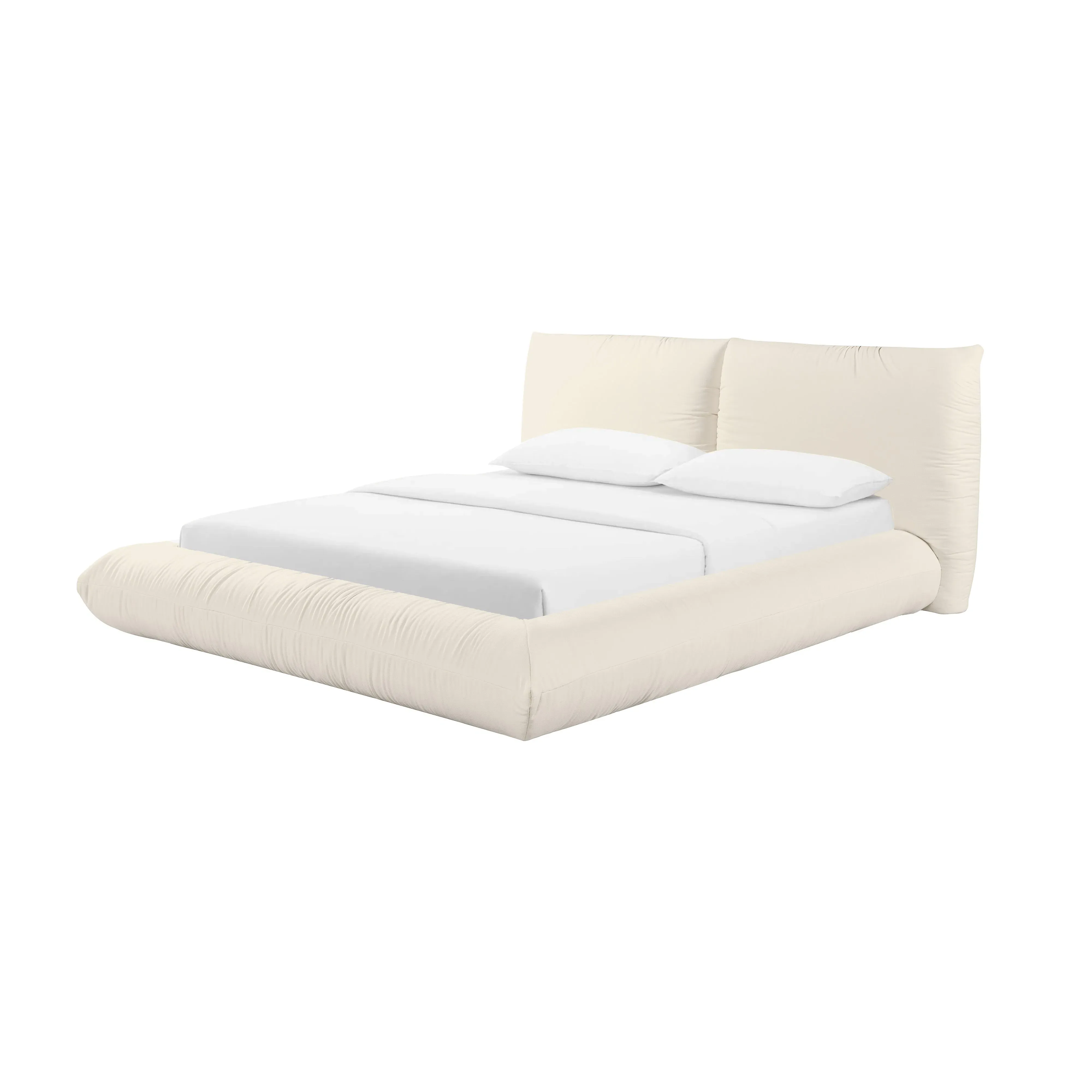 Romp Platform Bed Frame - Cream, Recycled Linen product