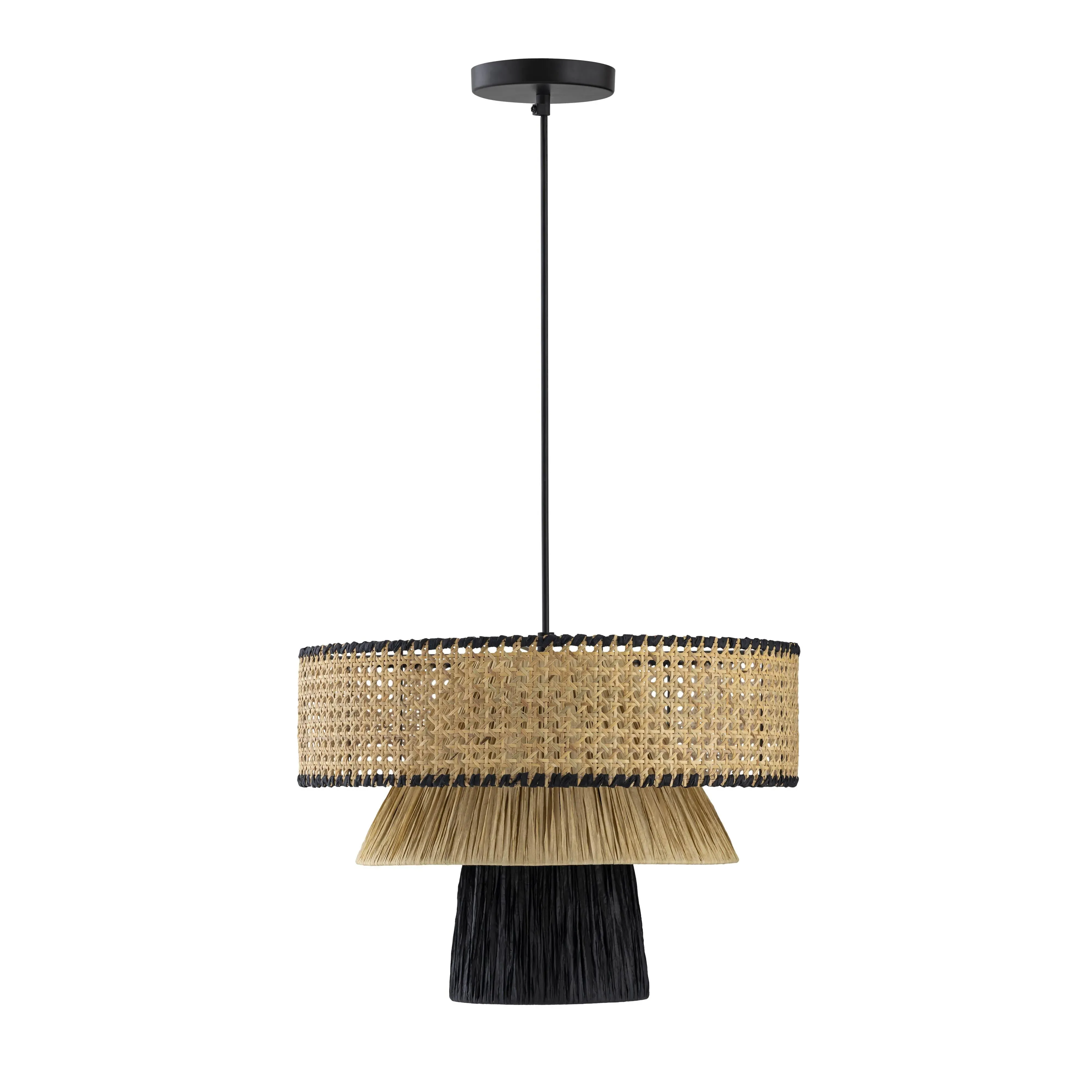 Rylie Pendant Lamp - Natural Black, Raffia product