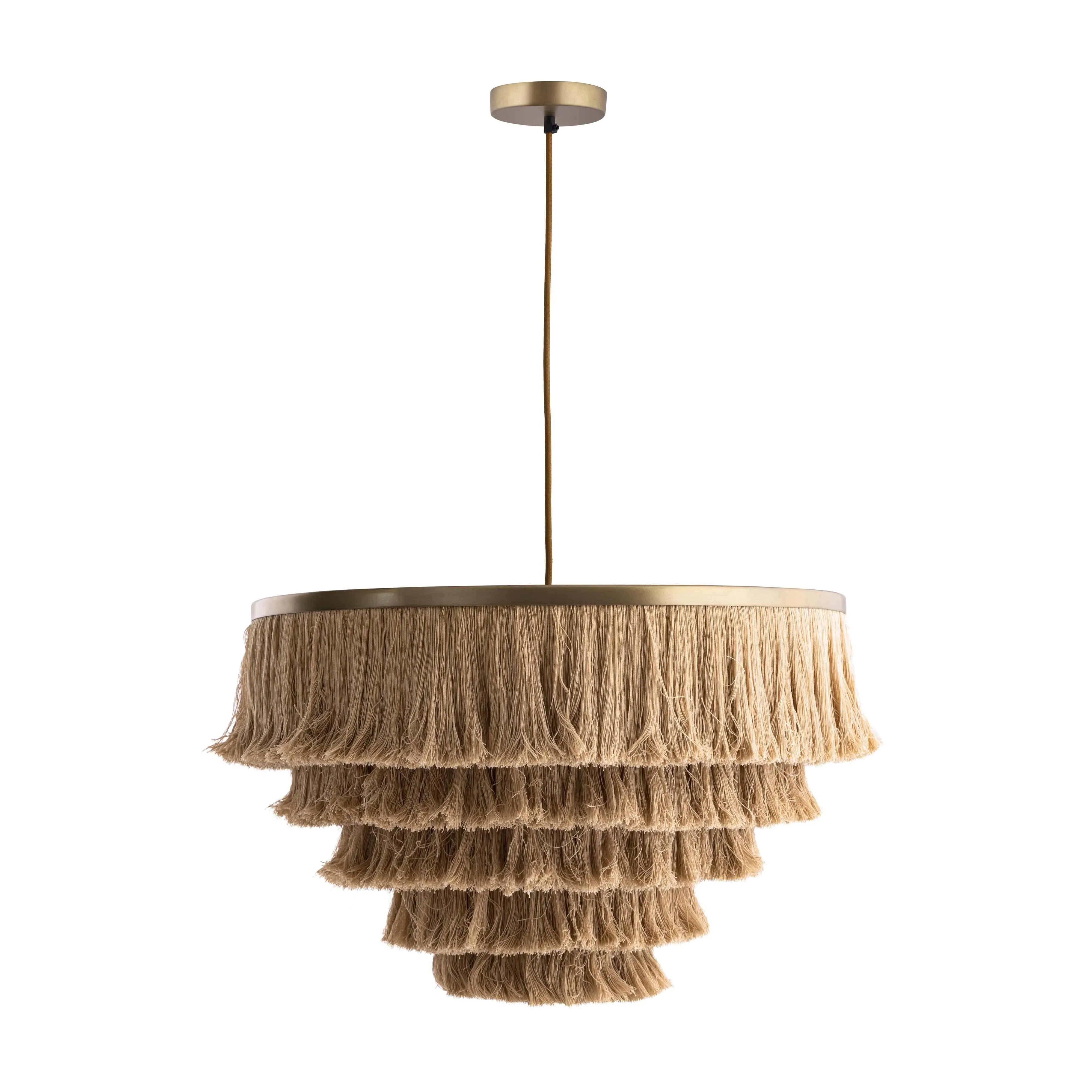 Sarai Tiered Fringe Pendant Light - Natural product