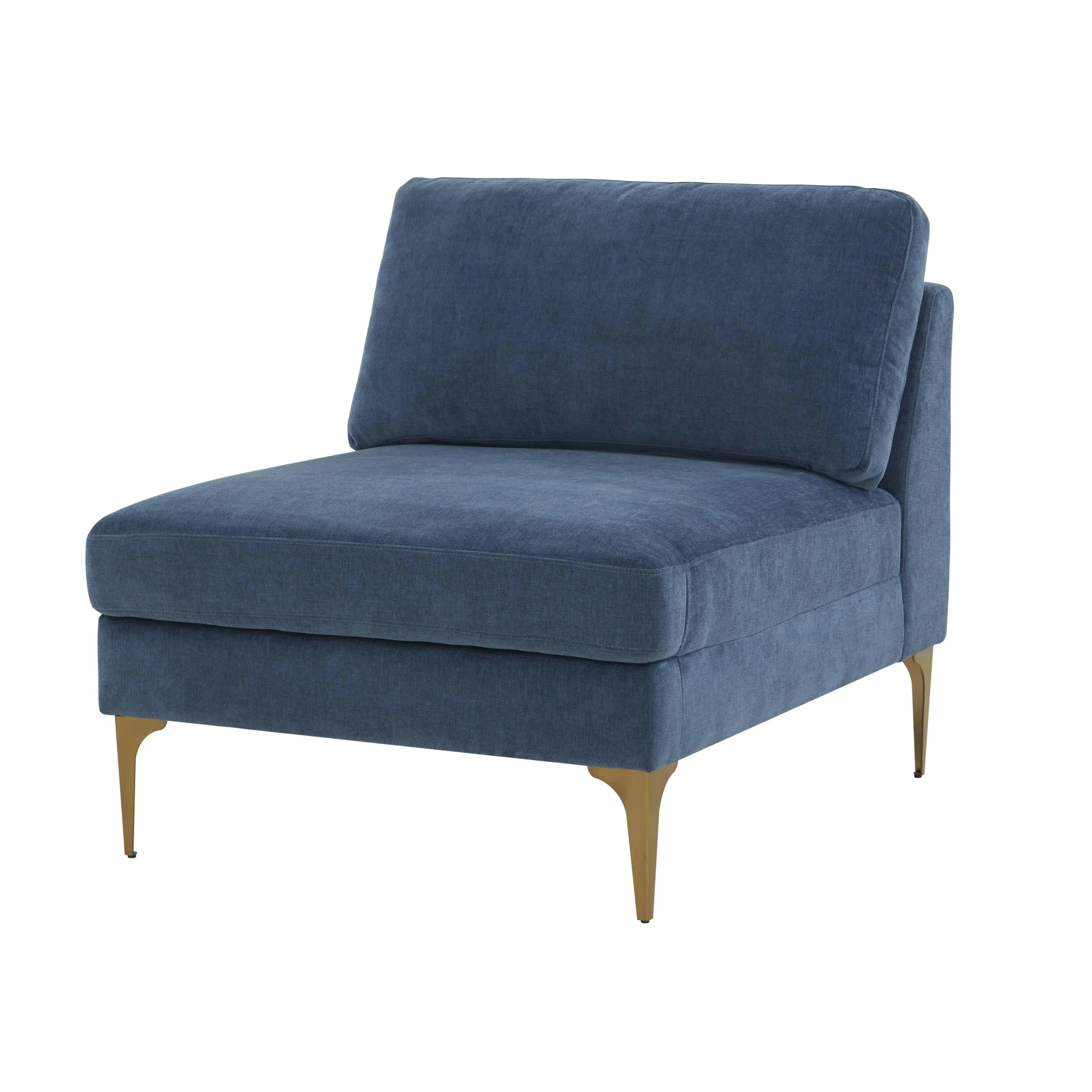 Serena Modular Armless Chair - Cream, Velvet product