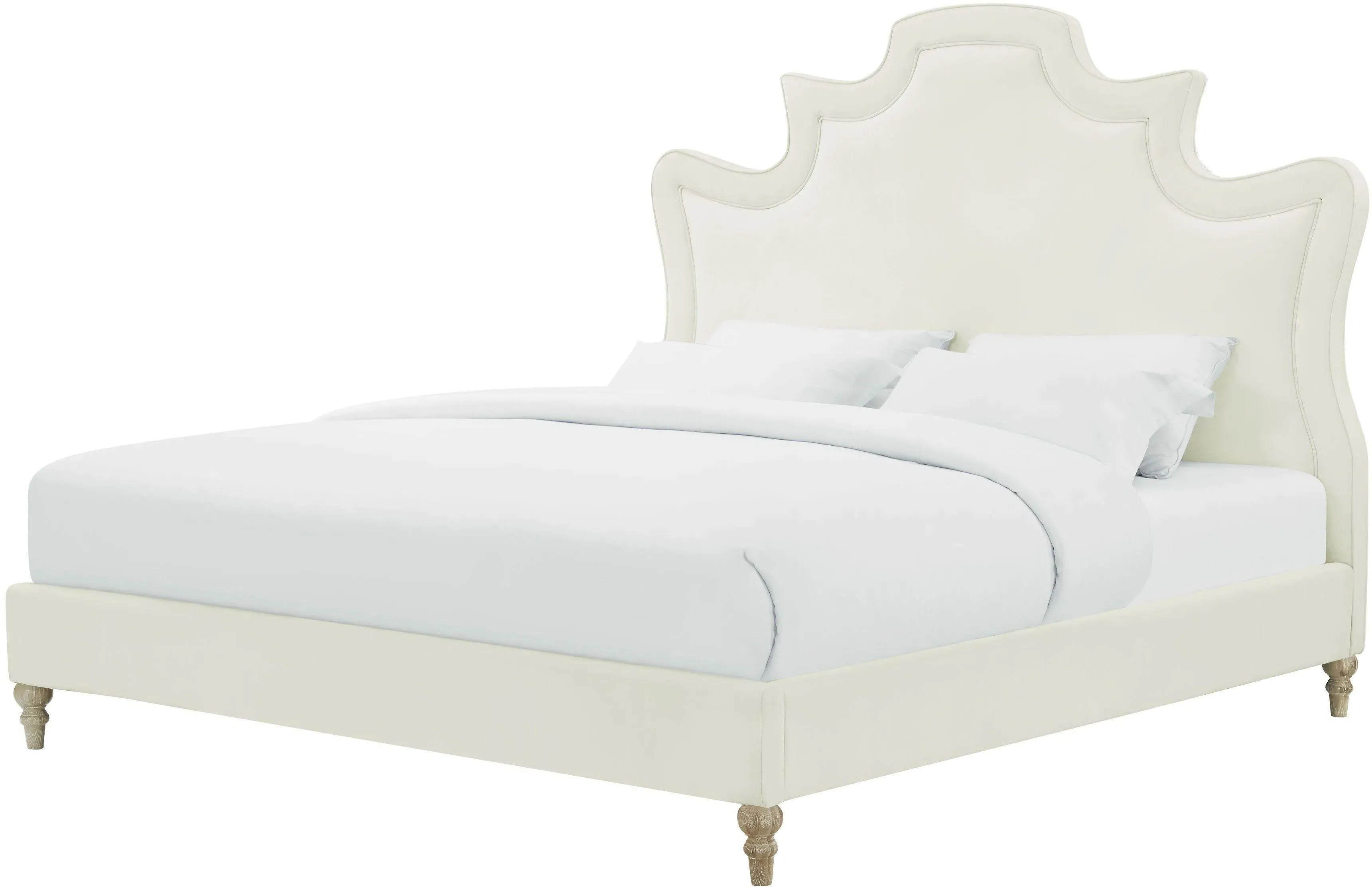 Serenity Bed Frame - Cream, Performance Velvet product