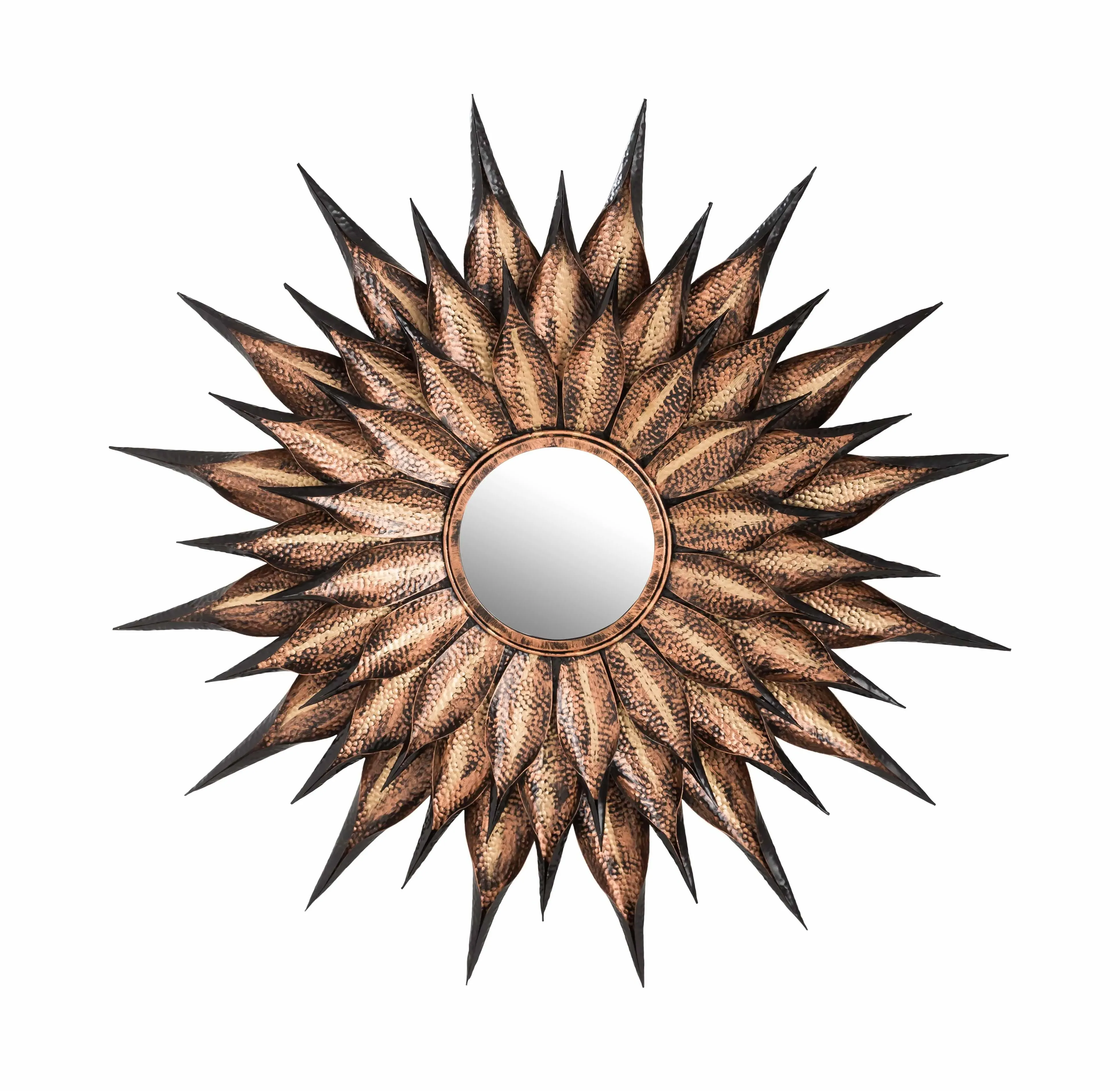 Sunflower Antique Wall Mirror - Brass product