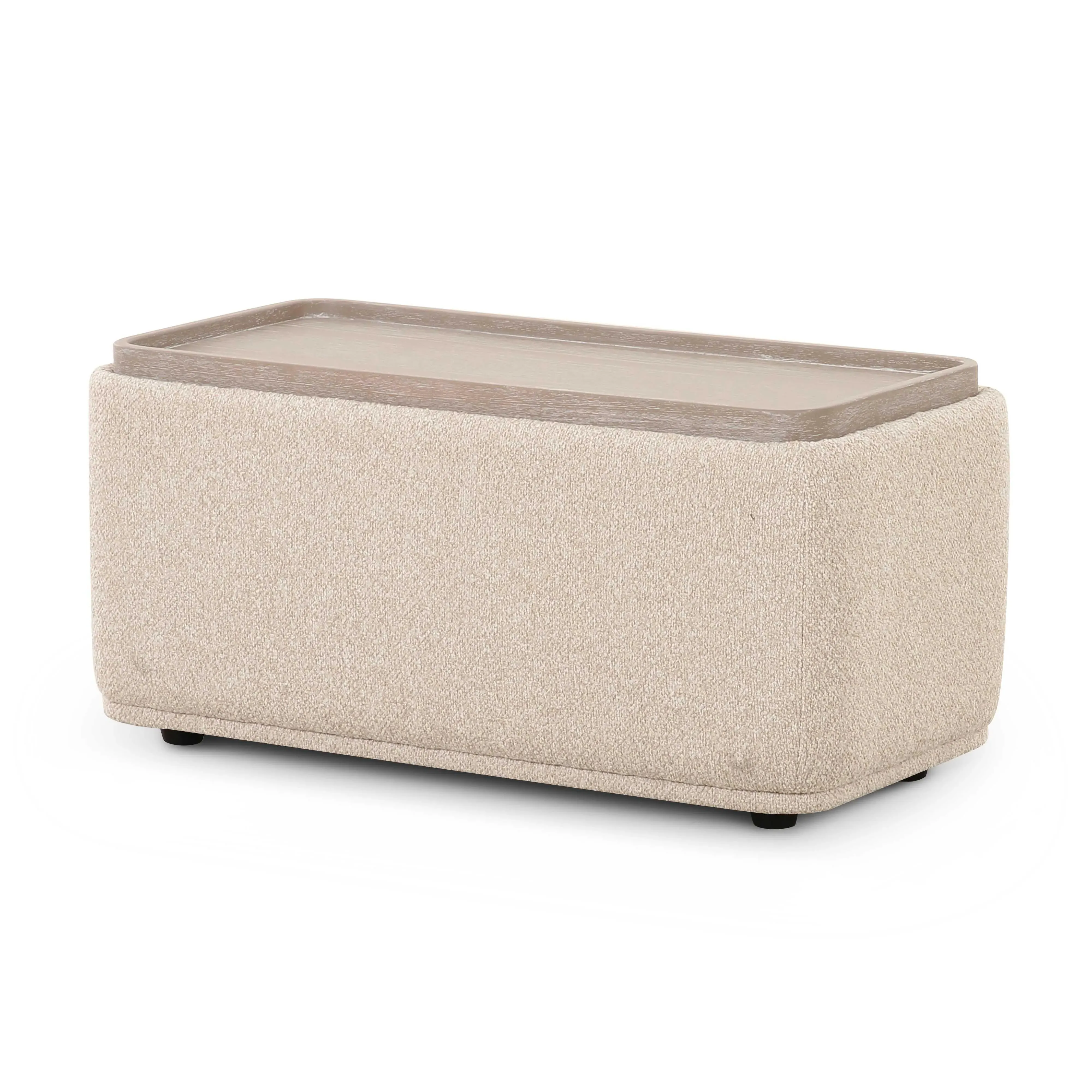 Sylvie Ottoman Table - Cream, Boucle product