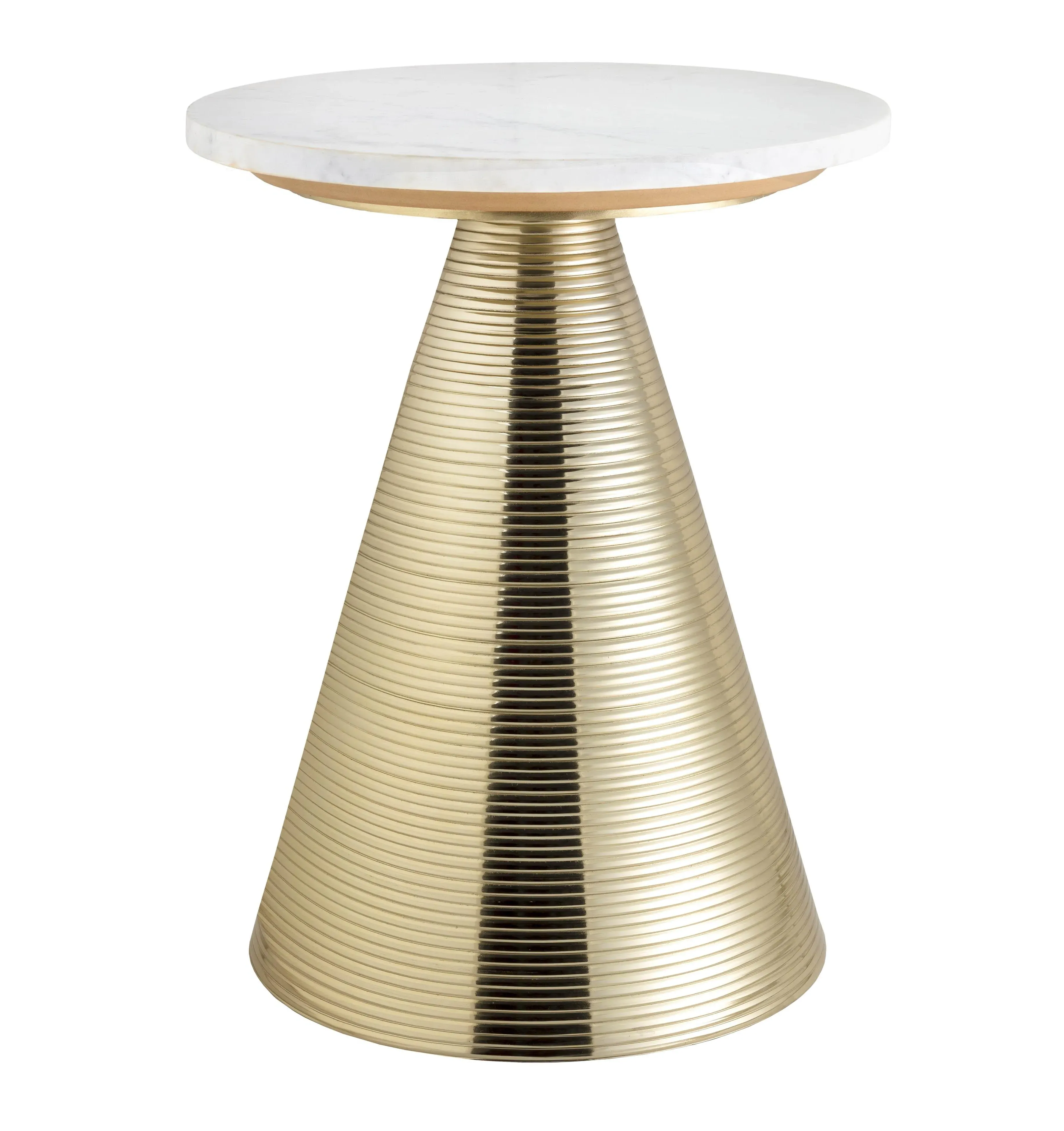 Tempo Round Side Table - White, Marble product