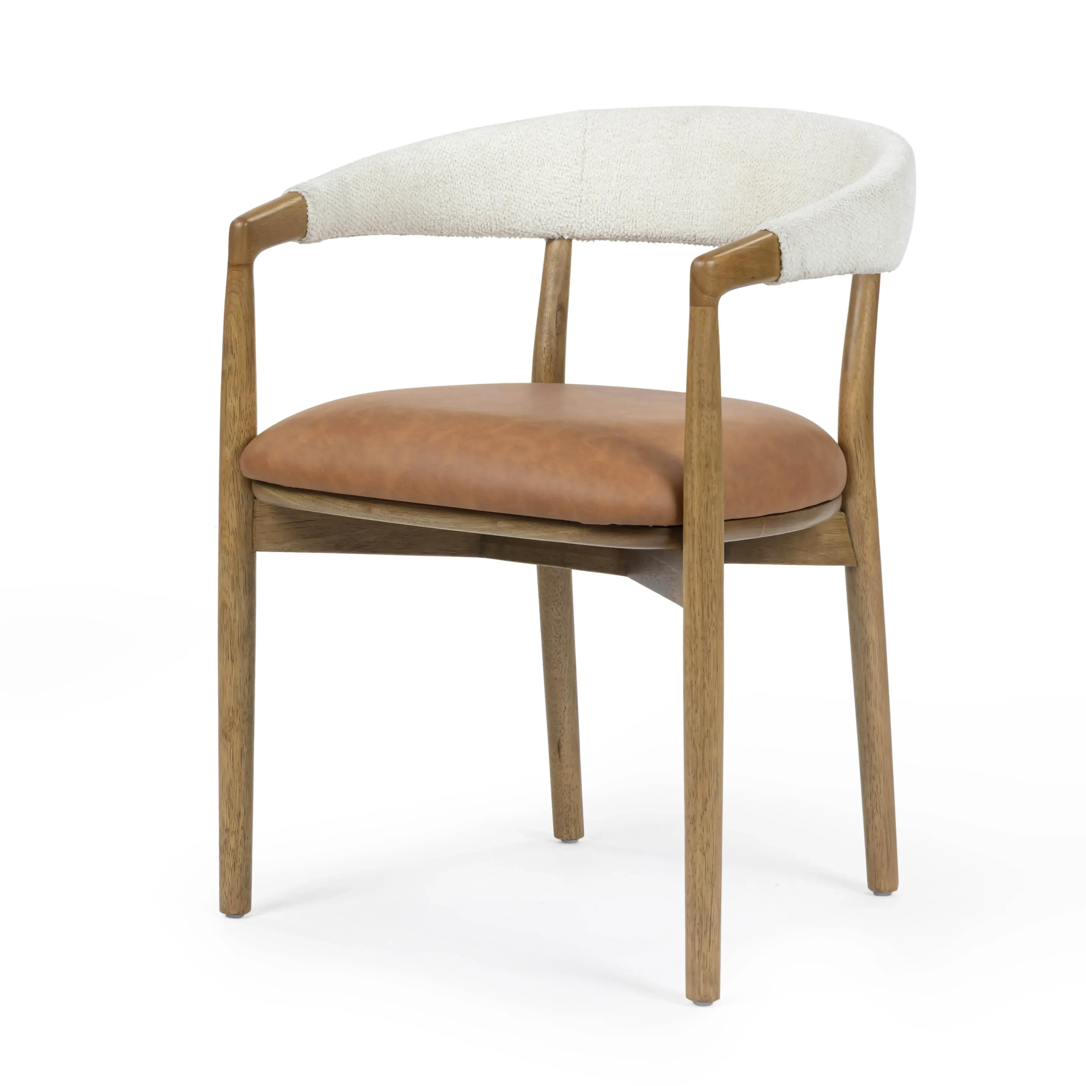 Vina Tall-Back Dining Chair - Cognac, Vegan Leather product