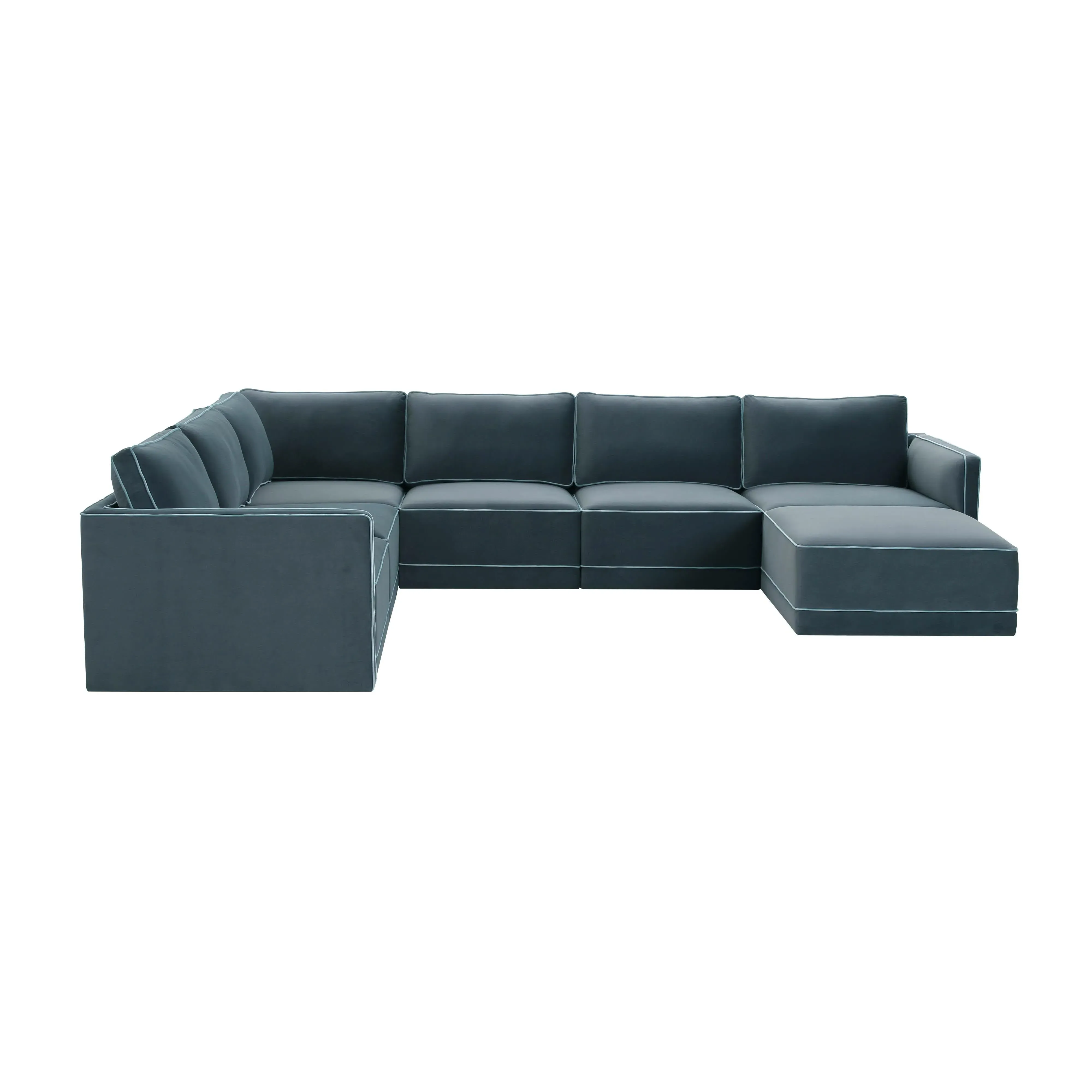 Willow 7-Piece Modular Large Chaise Sectional - Velvet product