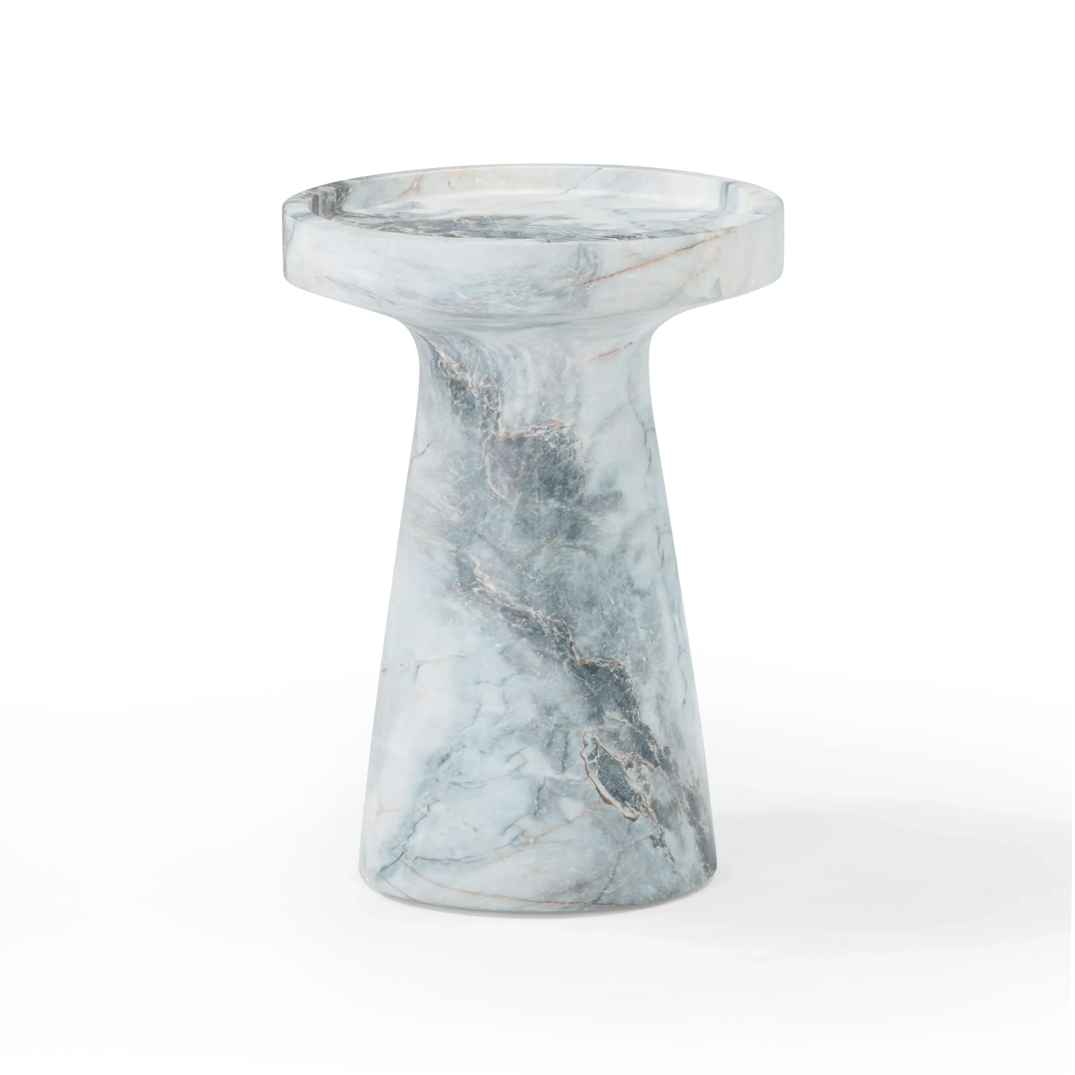 Zara Faux Aegean Marble Indoor/Outdoor Side Table product