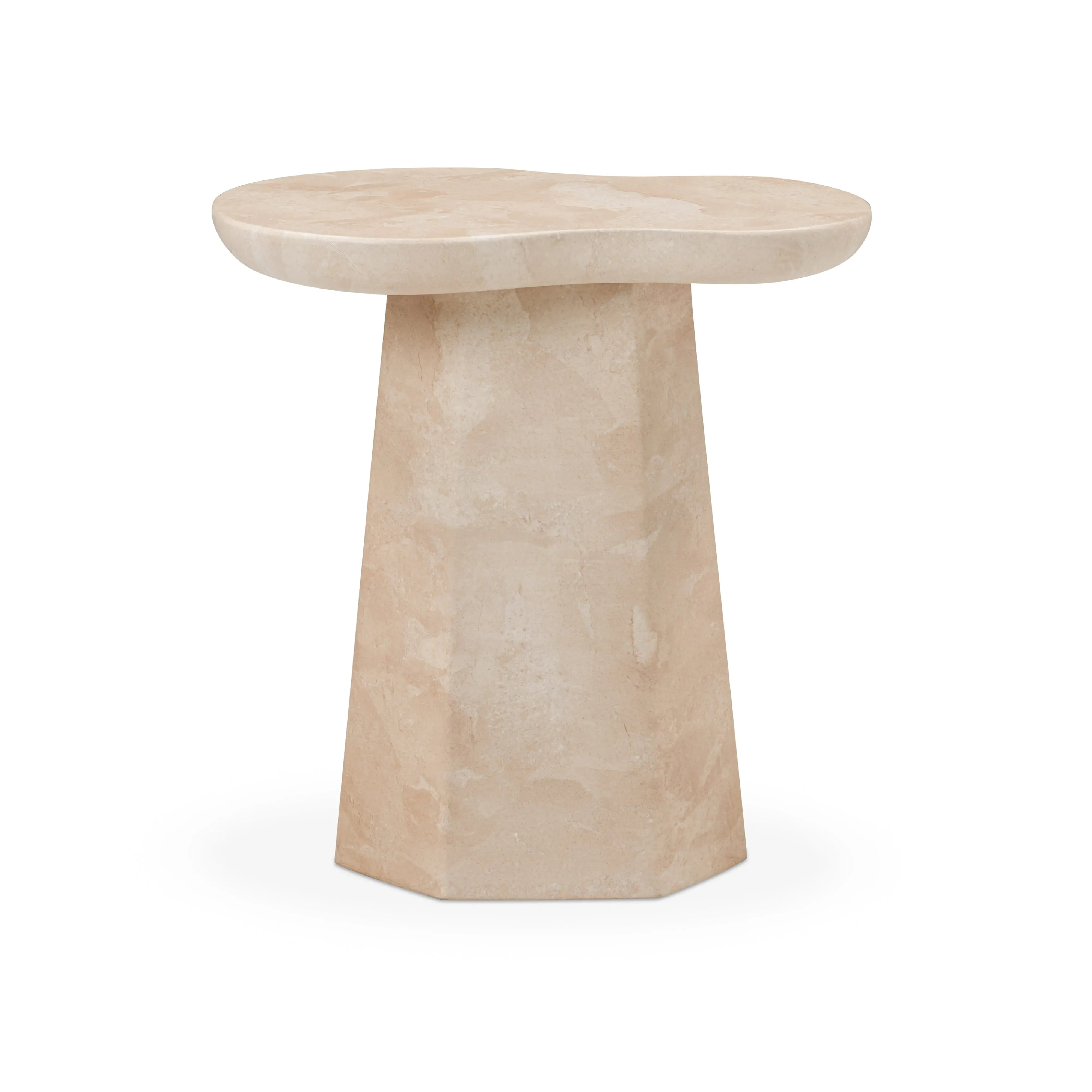 Zaya Rose Faux Marble Side Table - Concrete product