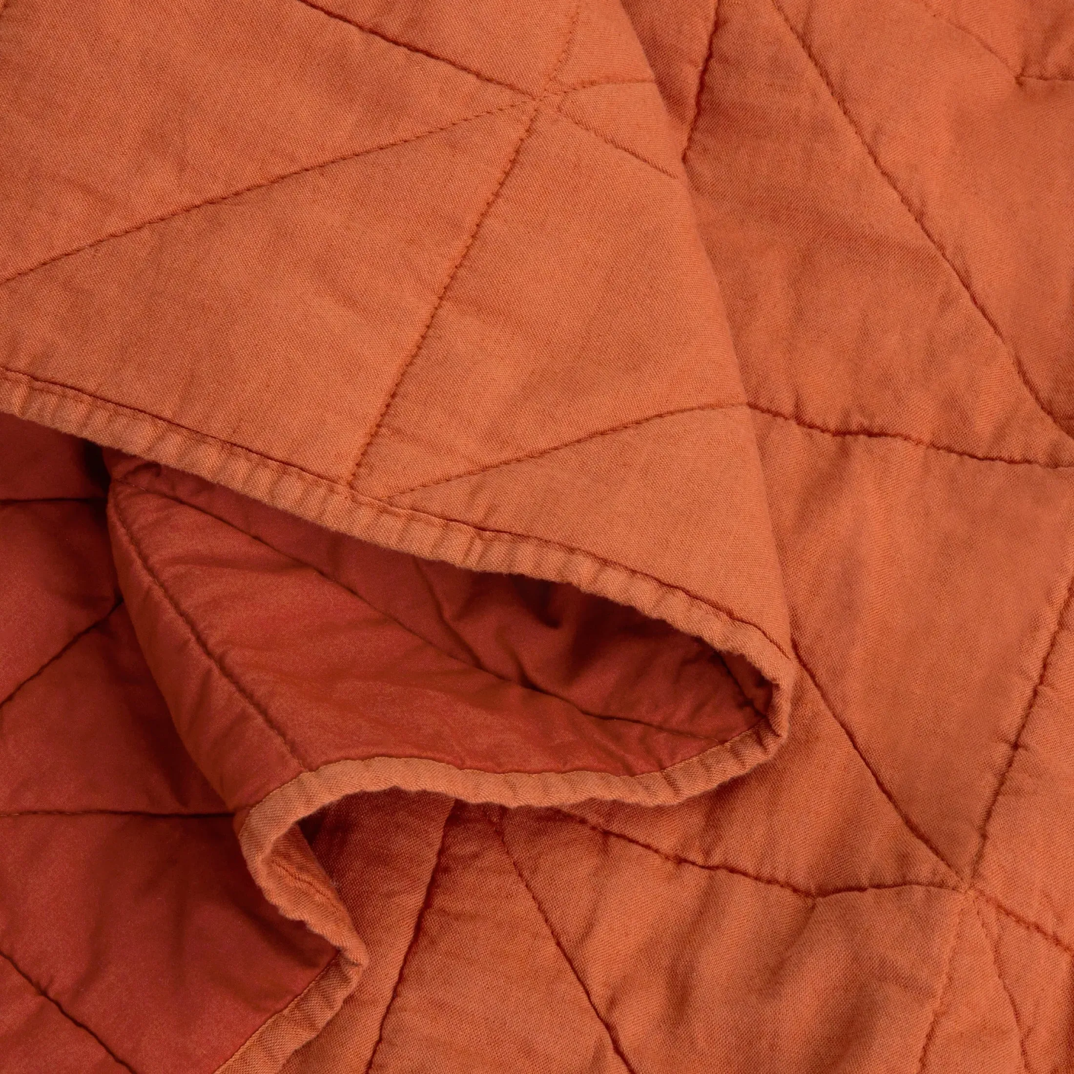 Cotton and Linen Full/Queen Quilt - Cayenne