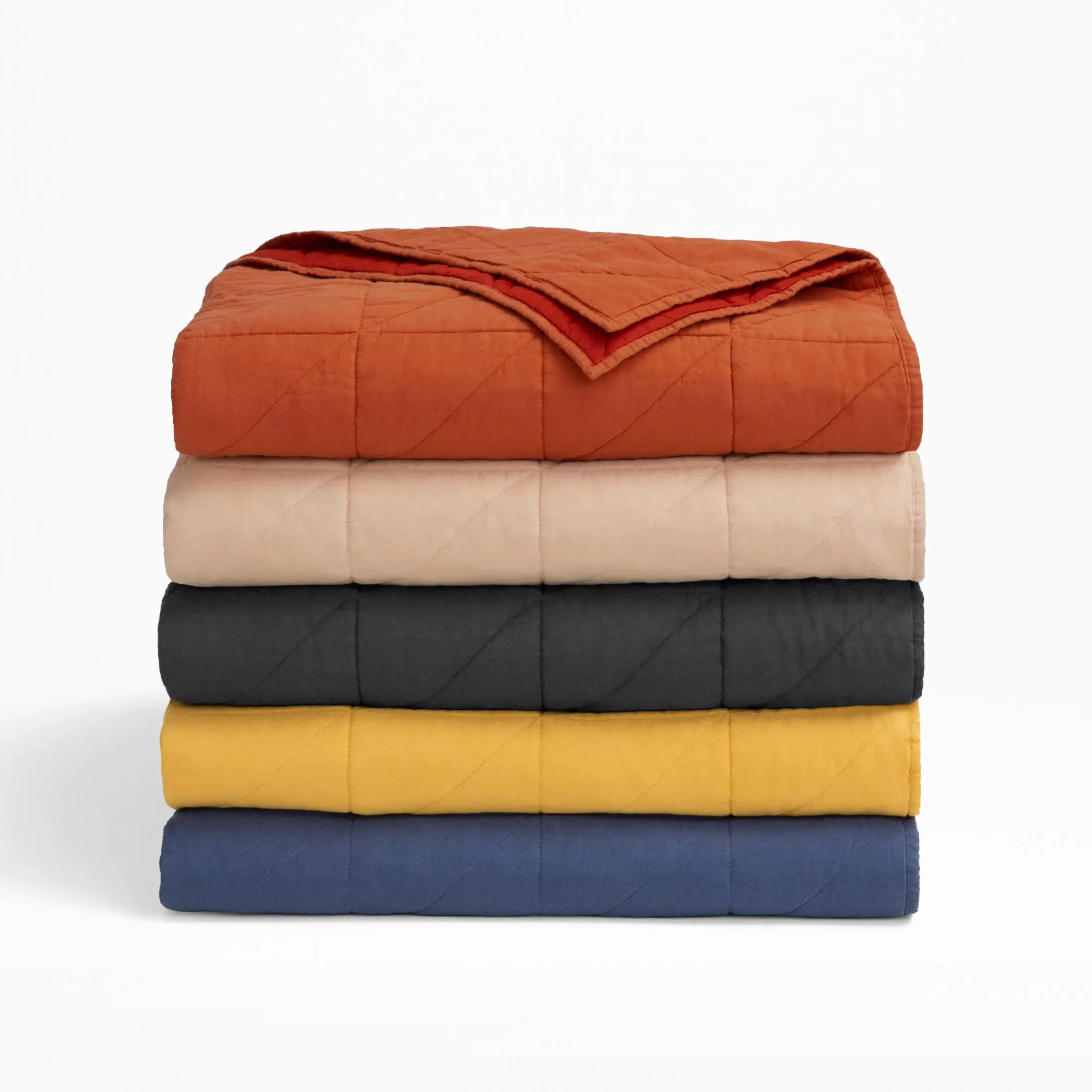 Cotton and Linen Full/Queen Quilt - Charcoal