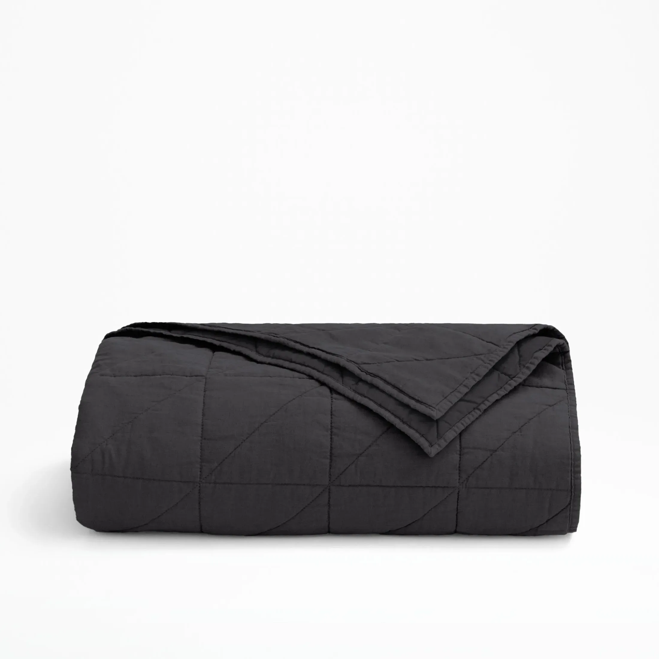 Cotton and Linen Full/Queen Quilt - Charcoal