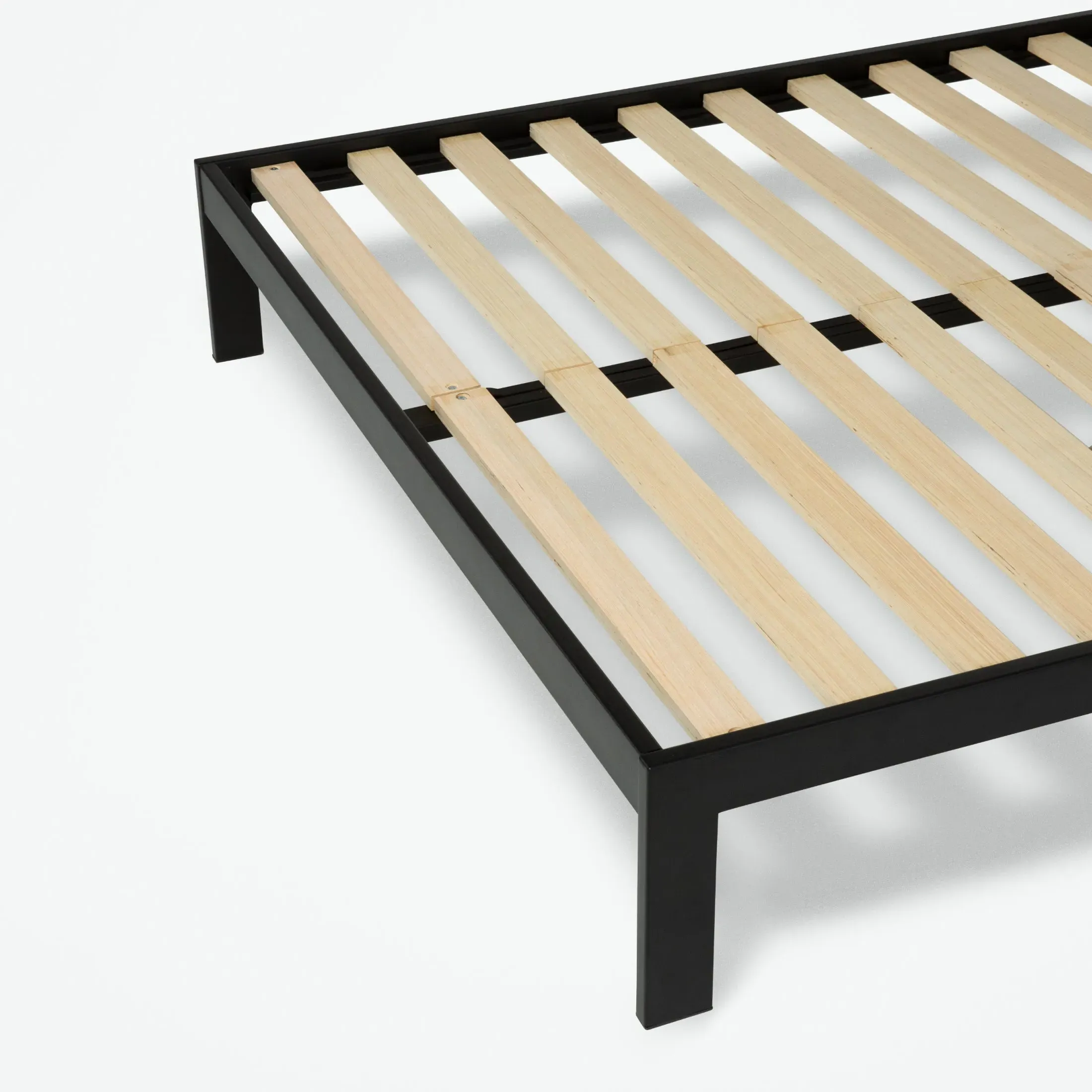 Essential Full Size Platform Bed Frame - Black, Metal