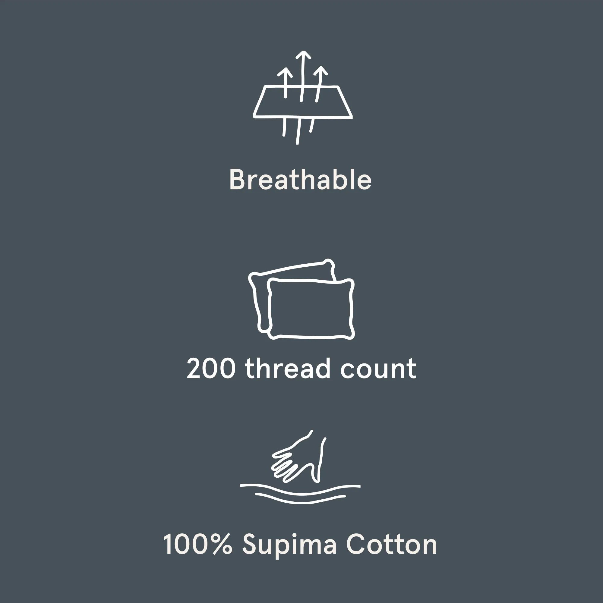 King Size Percale Pillowcase Set - Slate