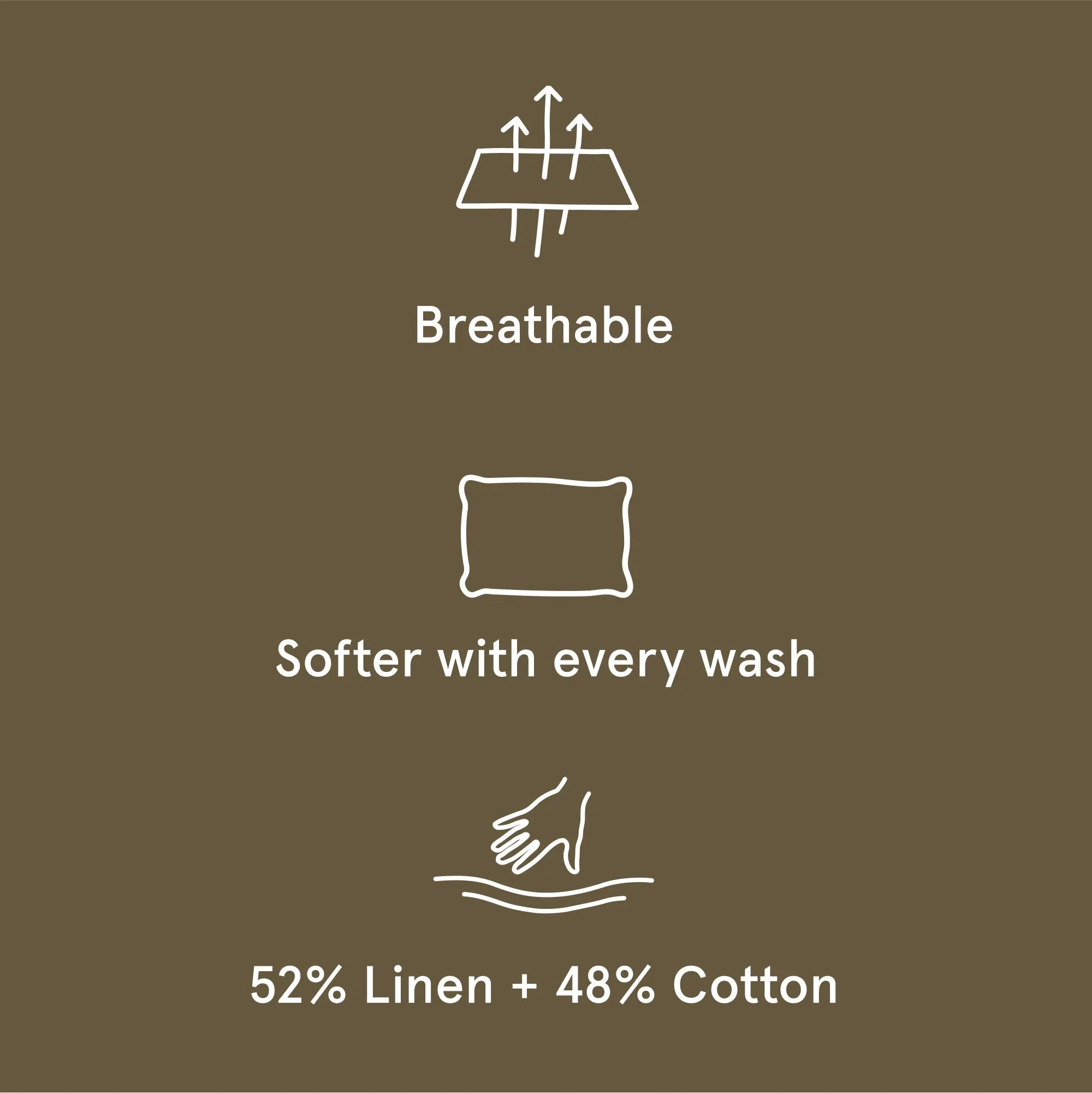 Linen Cotton Body Pillow Cover - Martini Olive