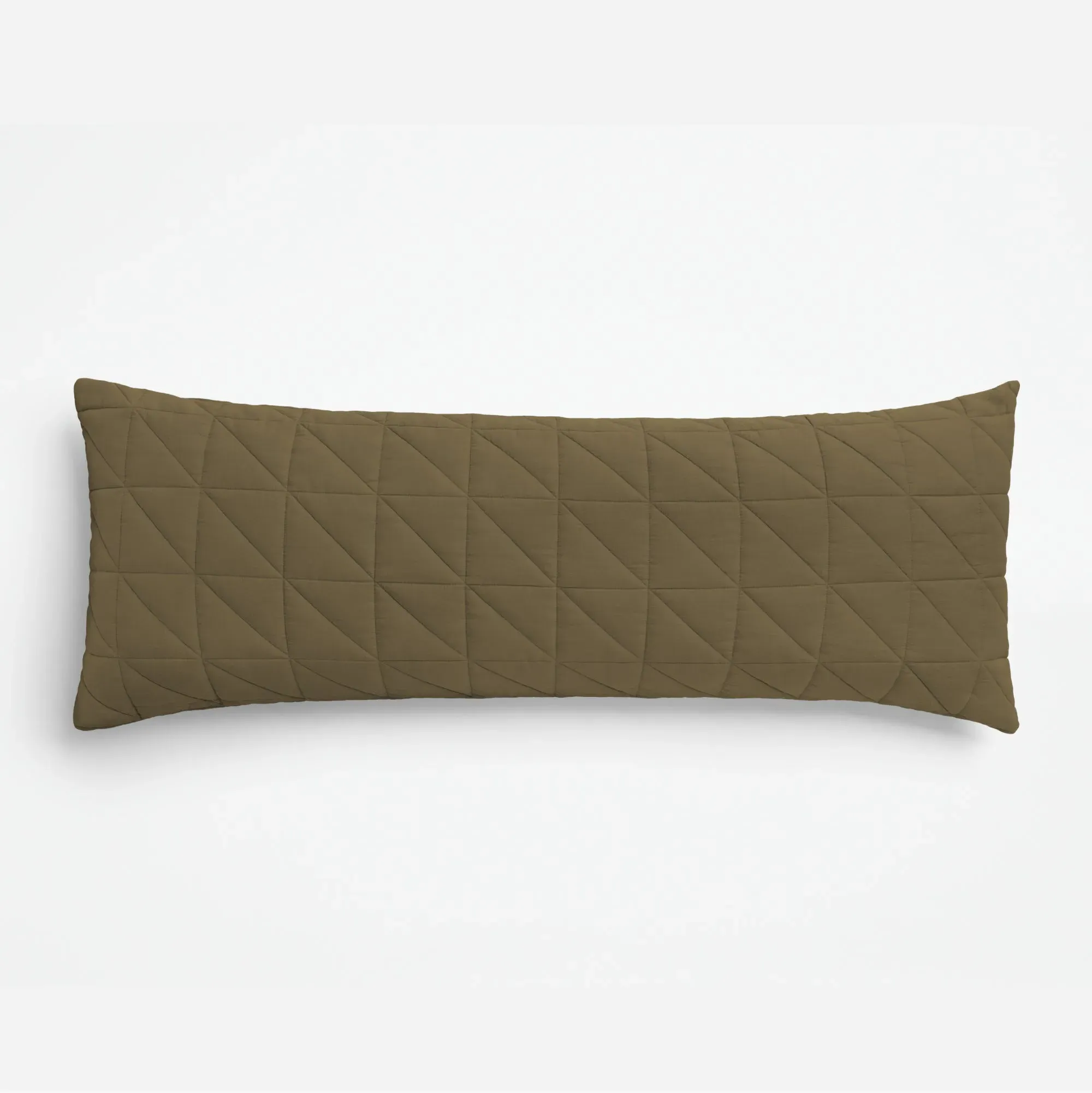 Linen Cotton Body Pillow Cover - Martini Olive image