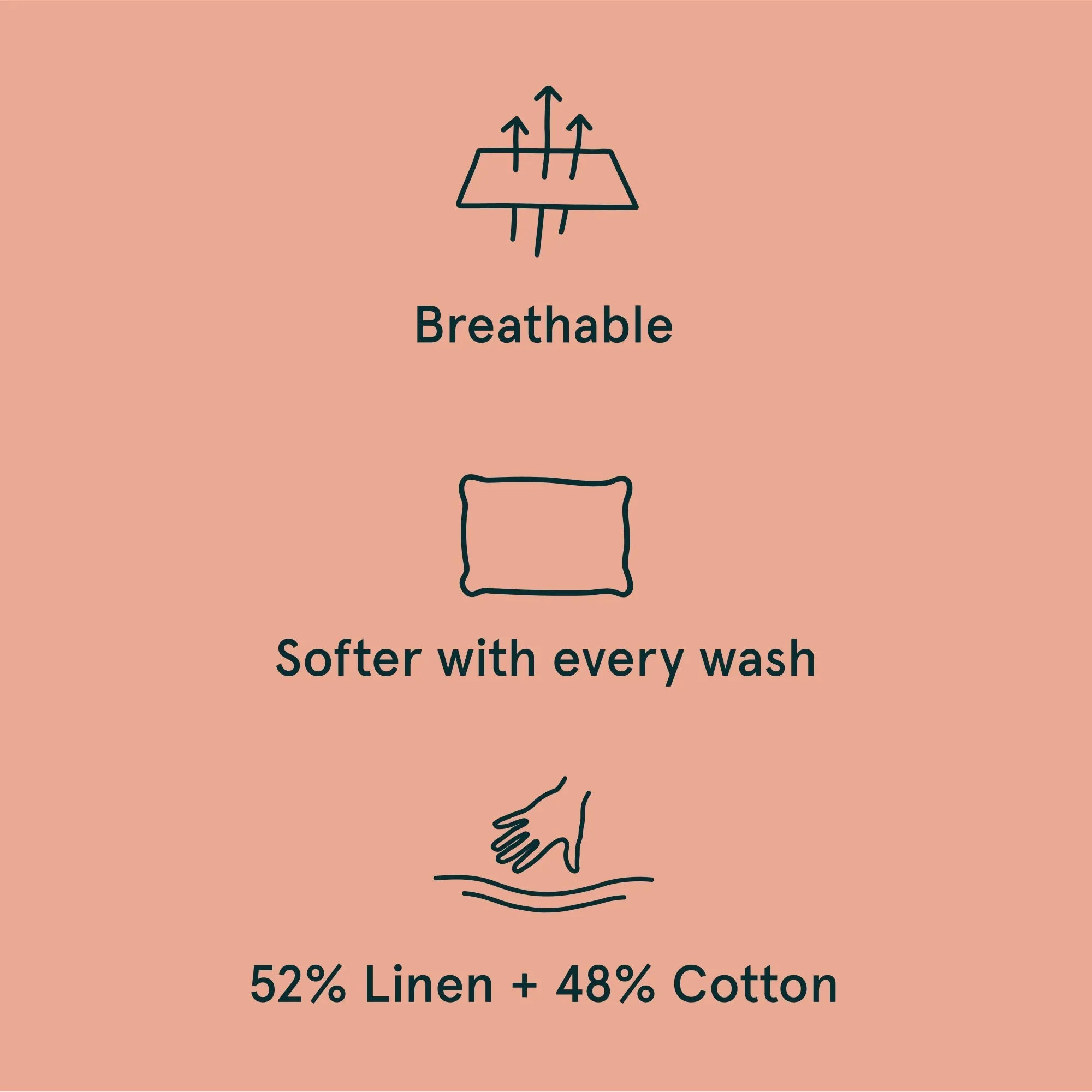 Linen Cotton Body Pillow Cover - Muted Clay