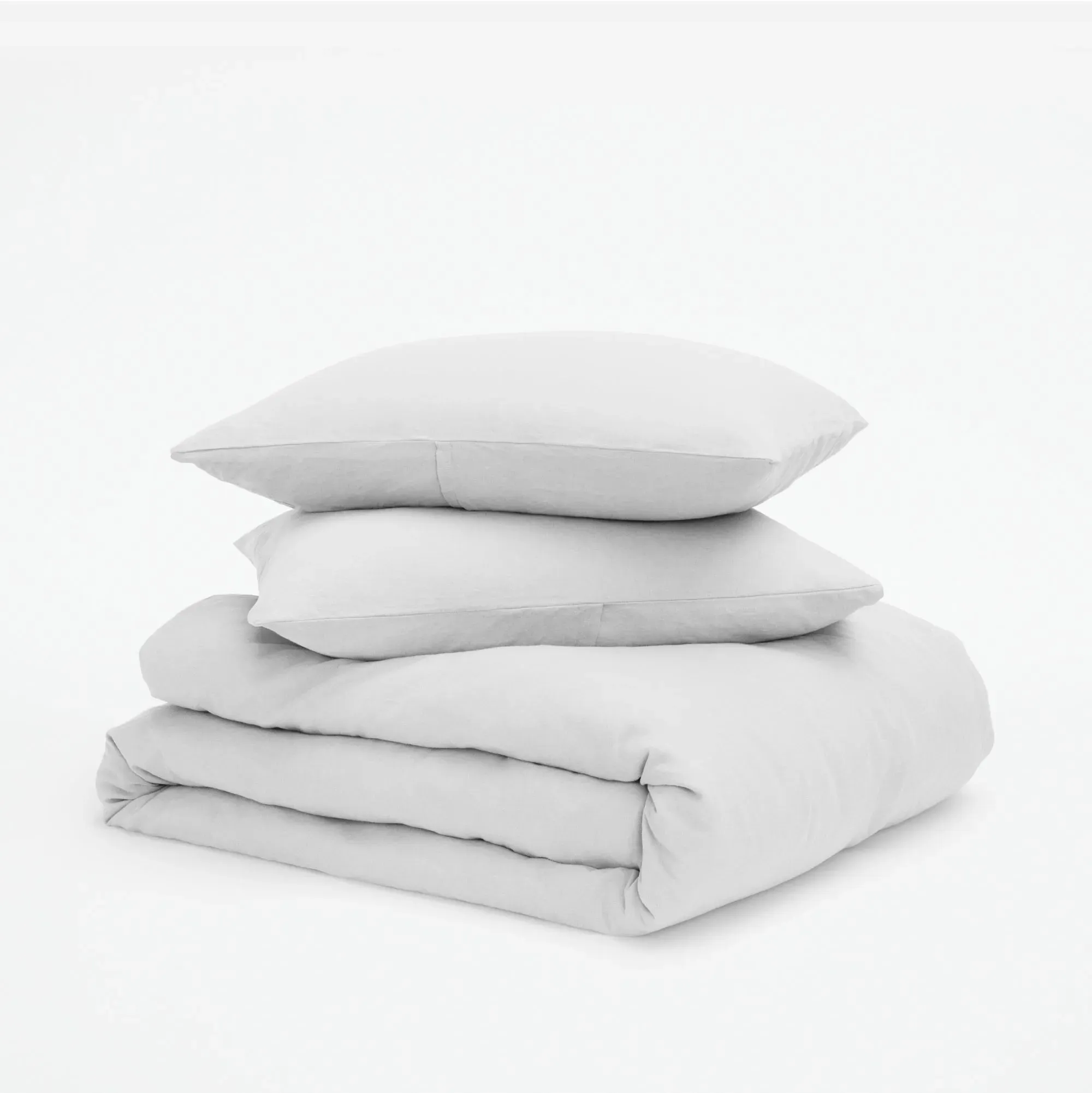 Linen Cotton King Size Duvet Cover Set - Cloud