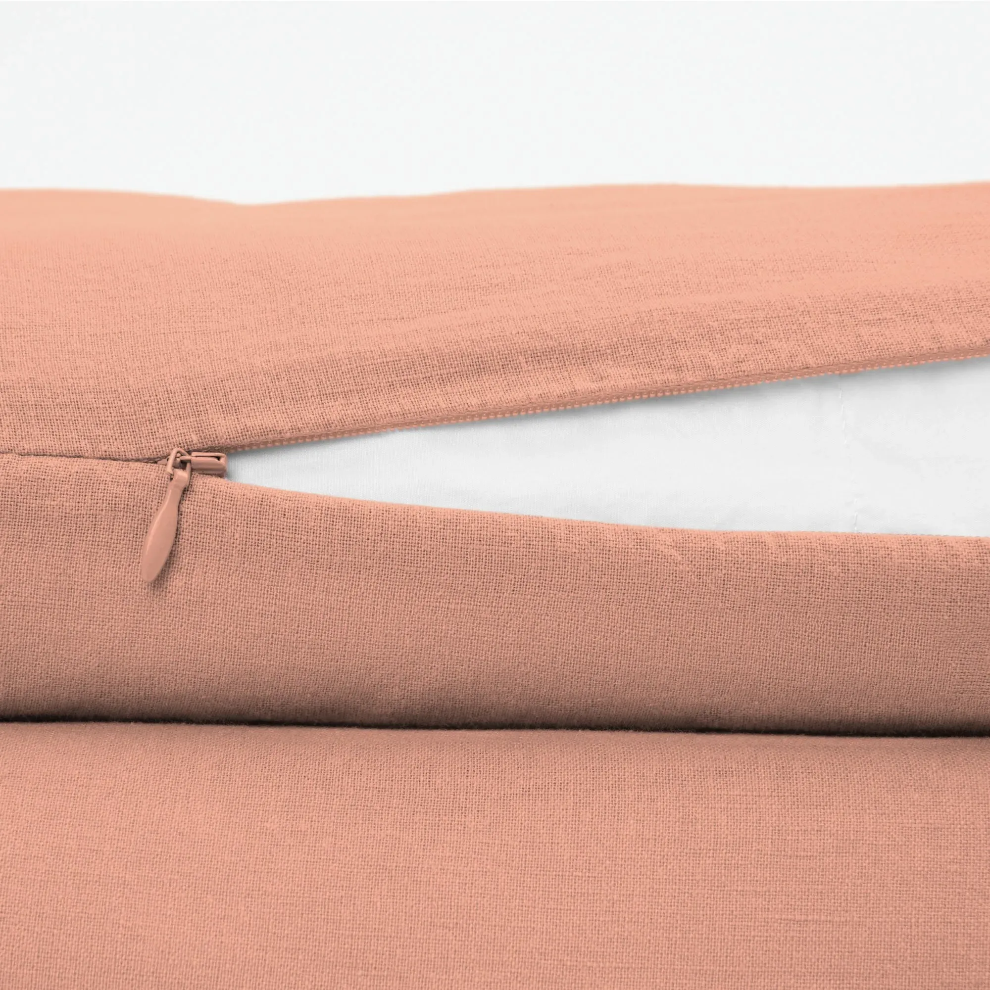 Linen Cotton King Size Duvet Cover Set - Muted Clay