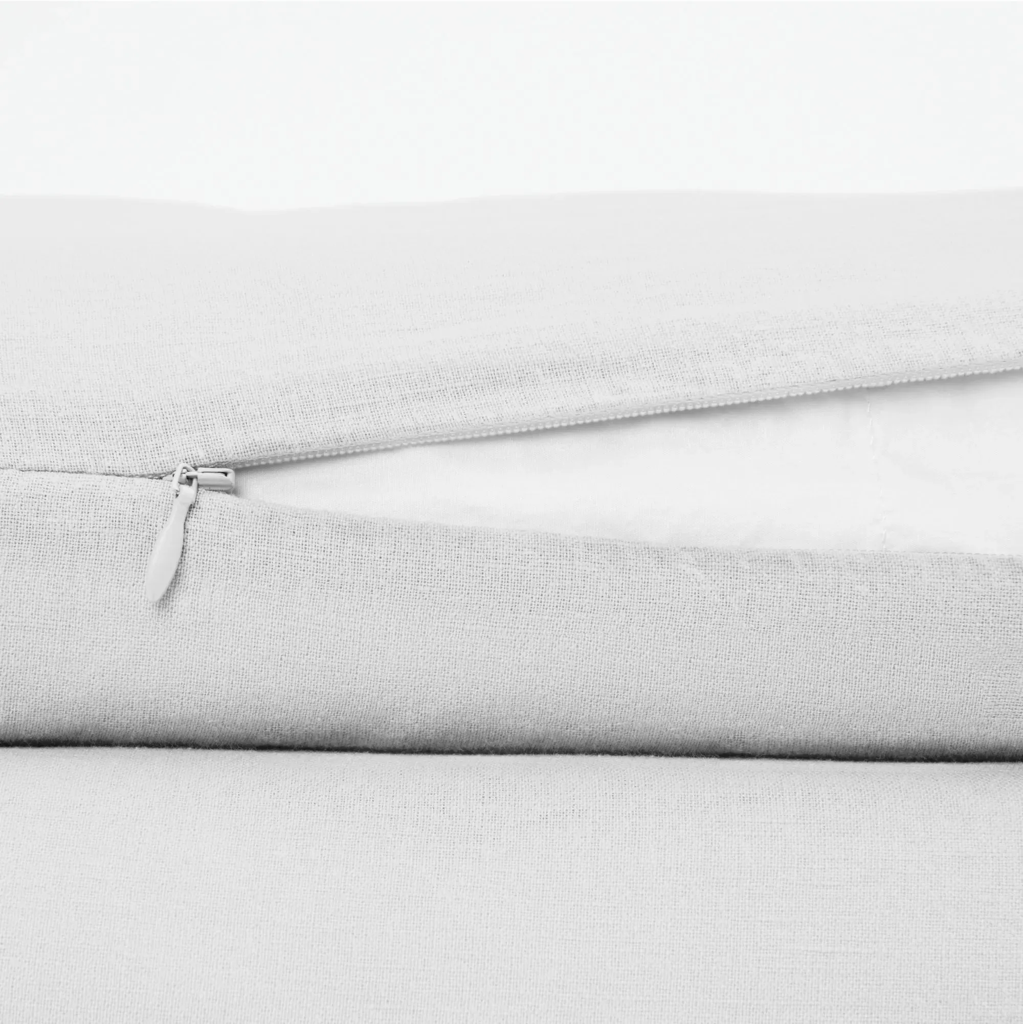 Linen Cotton Twin Size Duvet Cover Set - Cloud