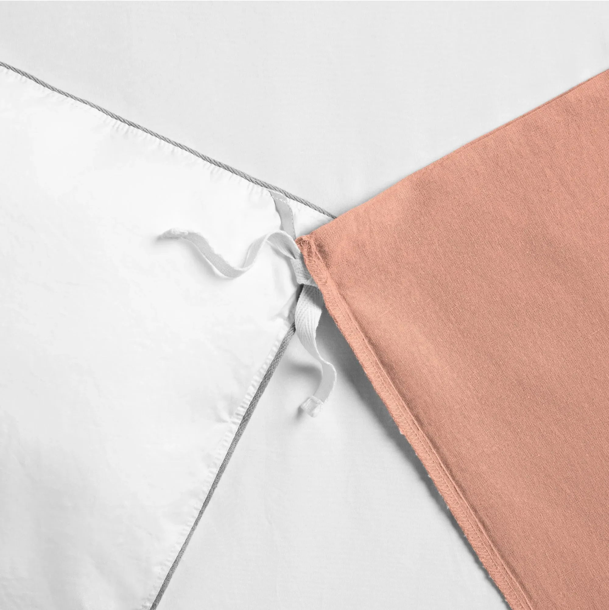 Linen Cotton Twin Size Duvet Cover Set - Muted Clay