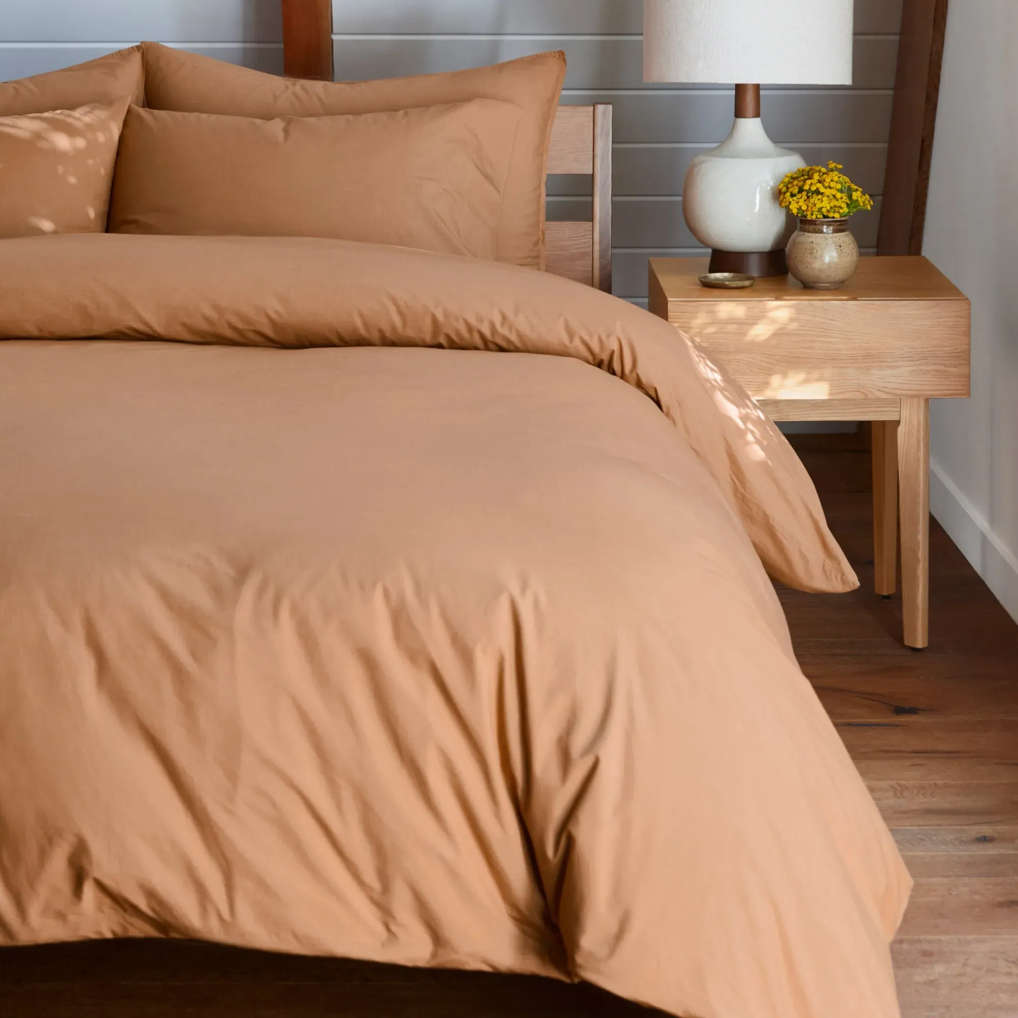 Percale King Size Duvet Cover Set - Canyon, Cotton