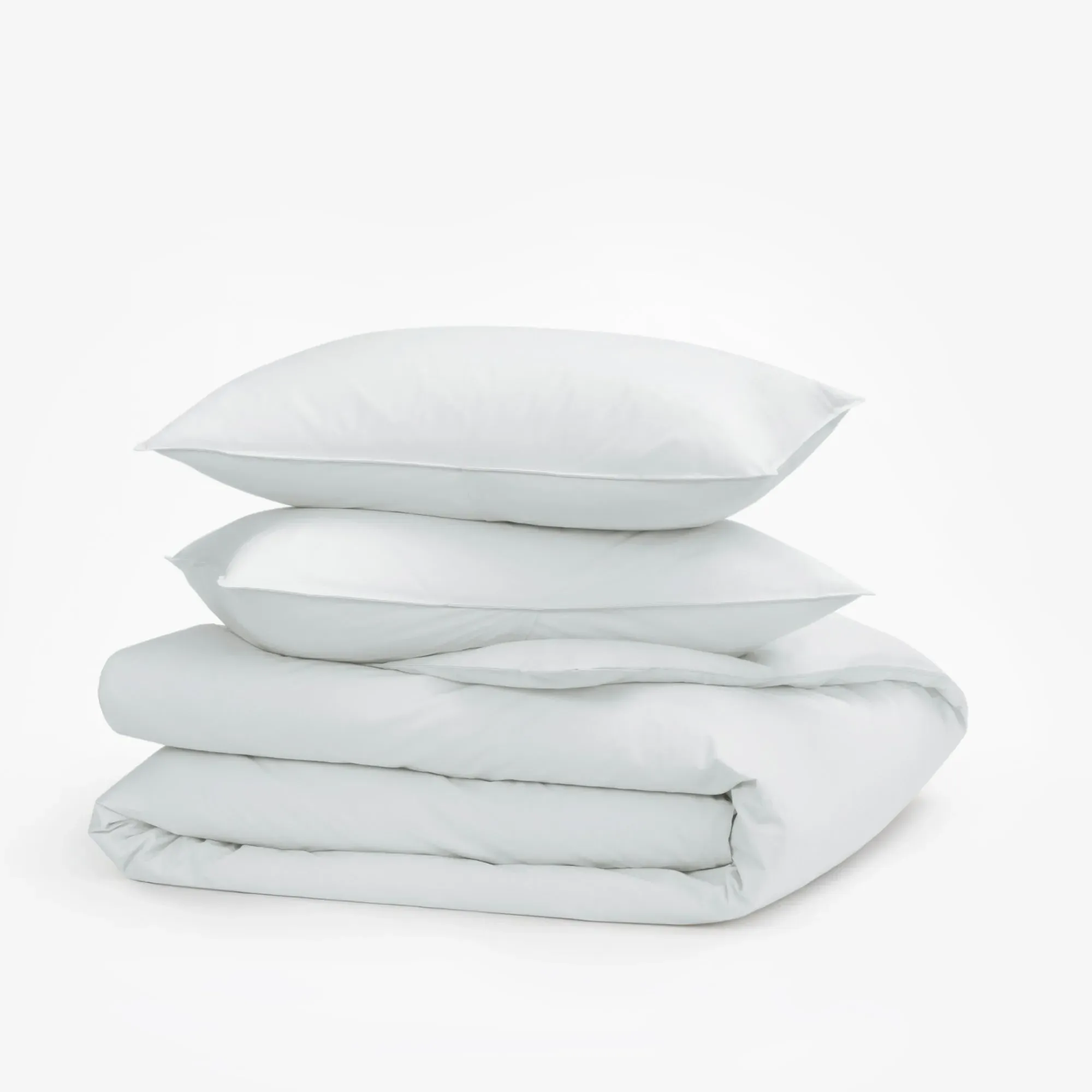 Percale King/Cal King Duvet Cover Set - Glacier, Cotton