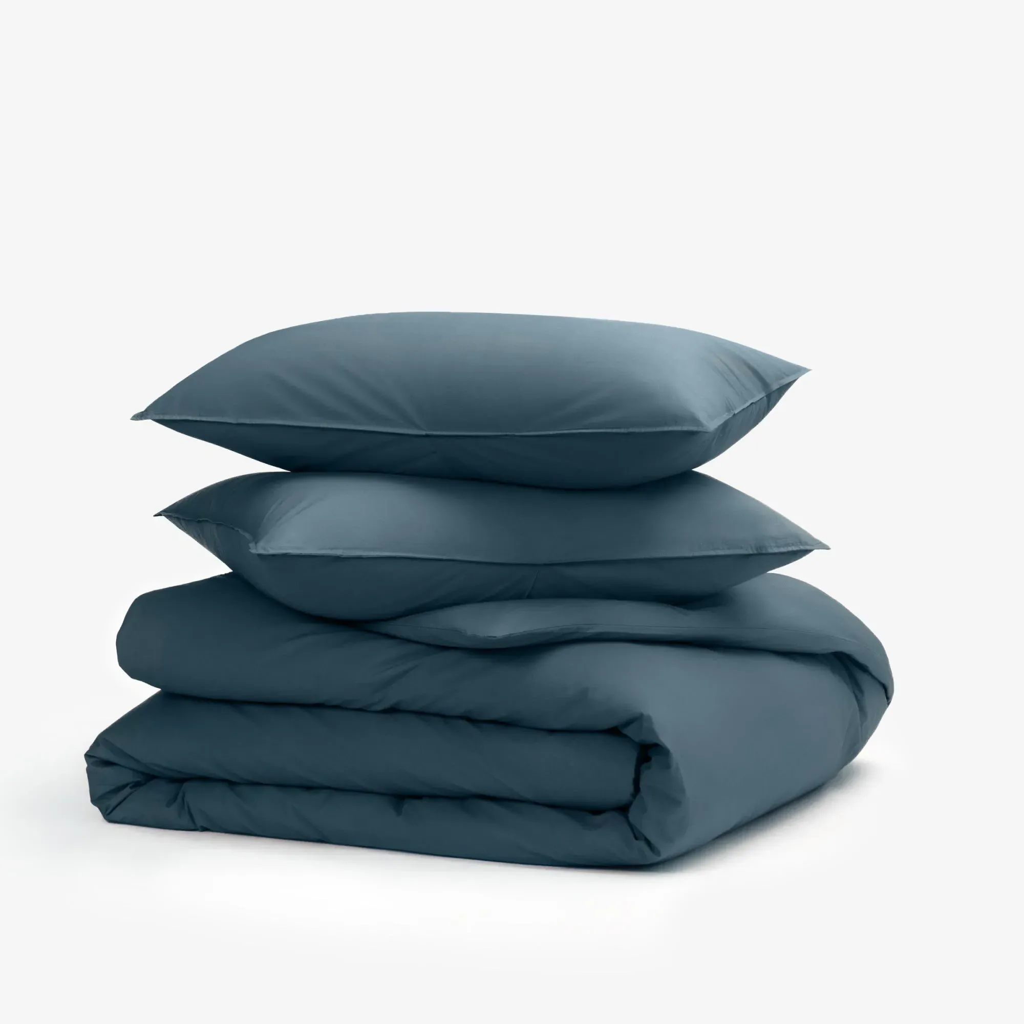 Percale Twin/Twin XL Duvet Cover Set - Slate, Cotton