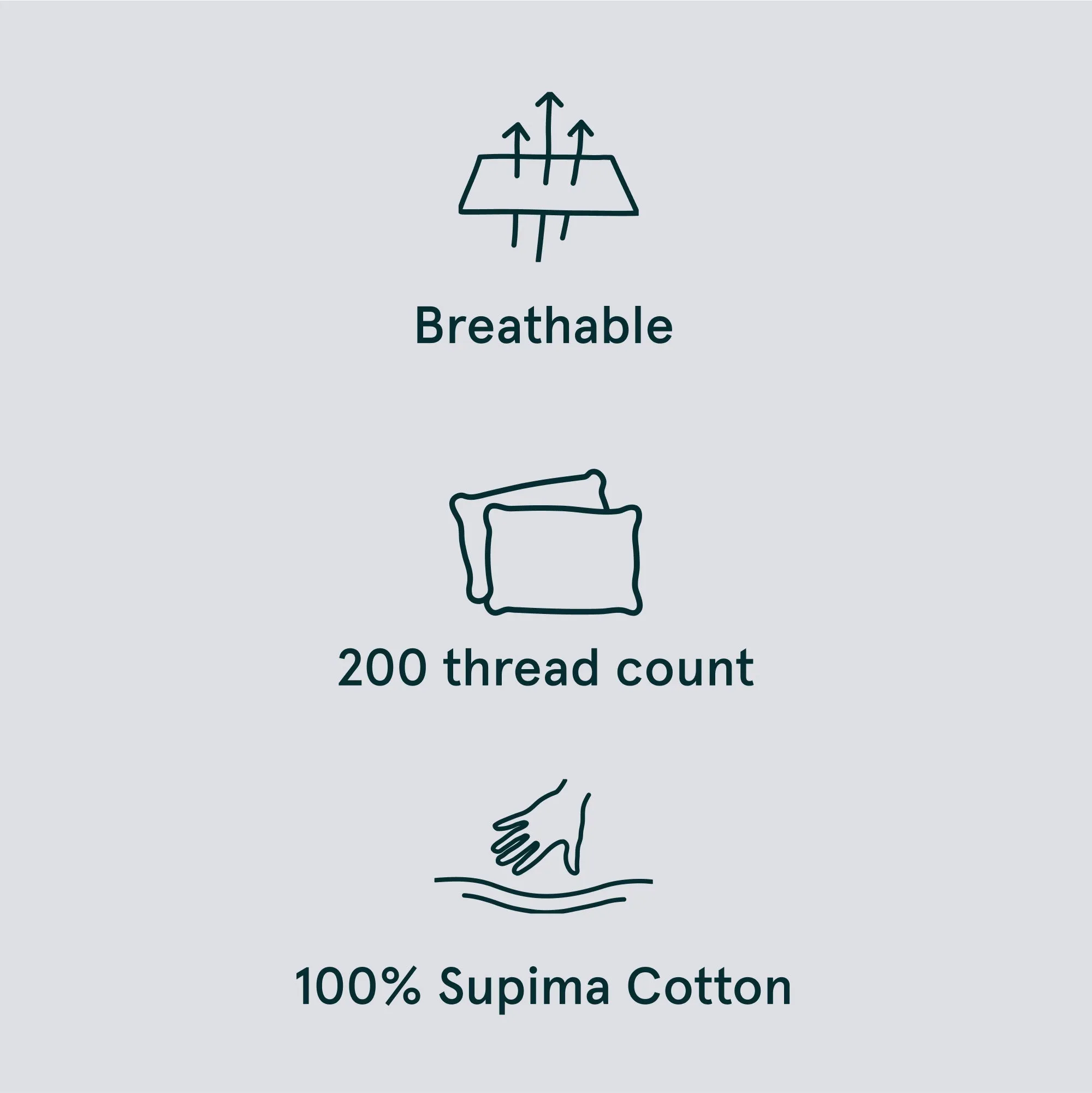 Queen Size Percale Pillowcase Set - Cloud