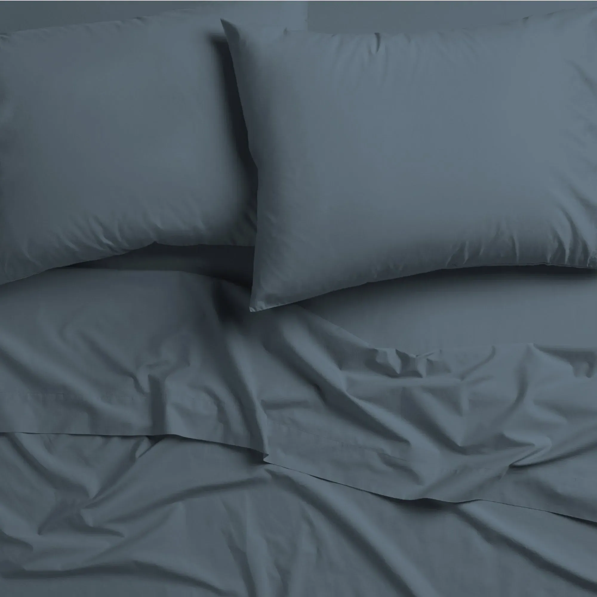 Queen Size Percale Pillowcase Set - Slate