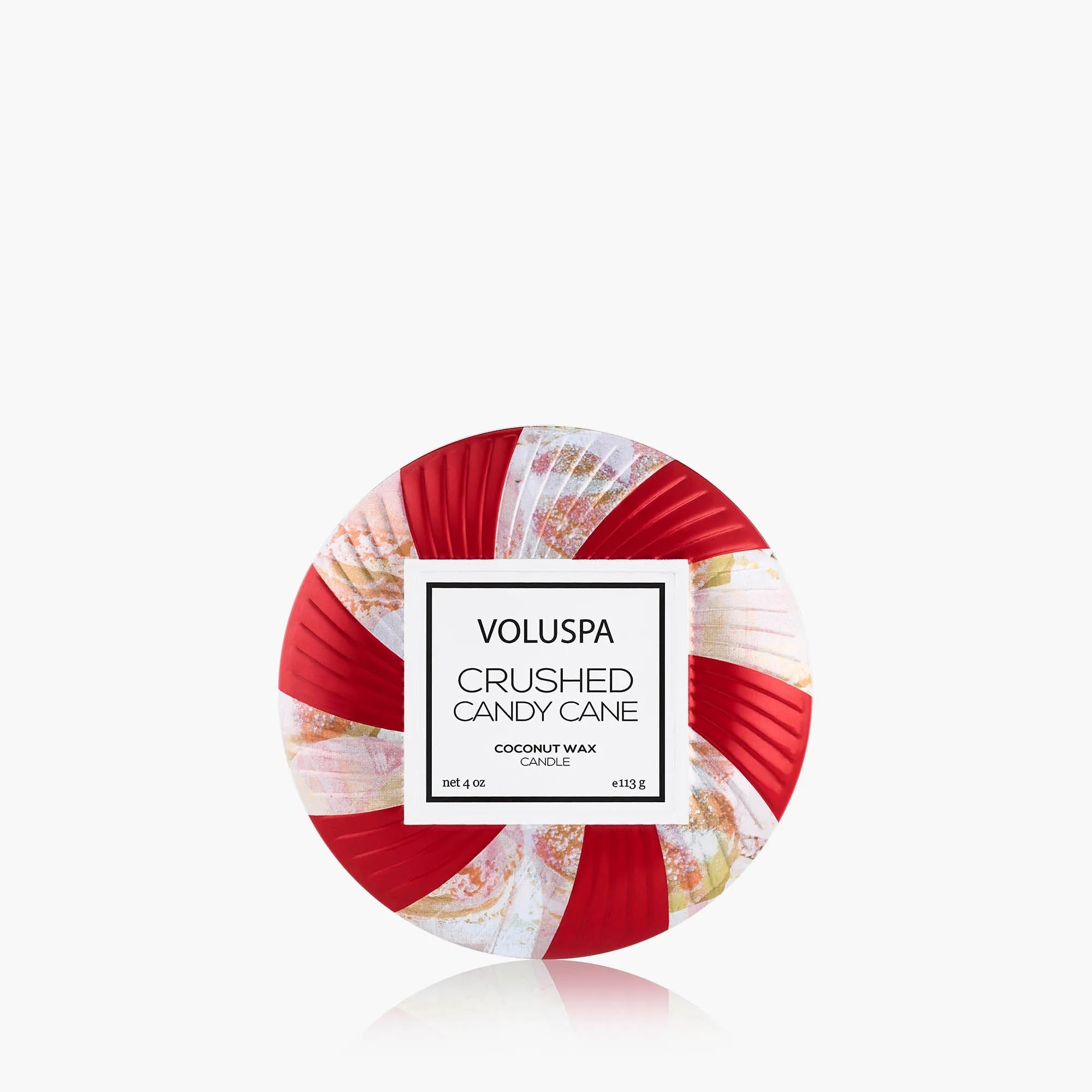 Crushed Candy Cane Mini Tin Candle - Coconut Wax product