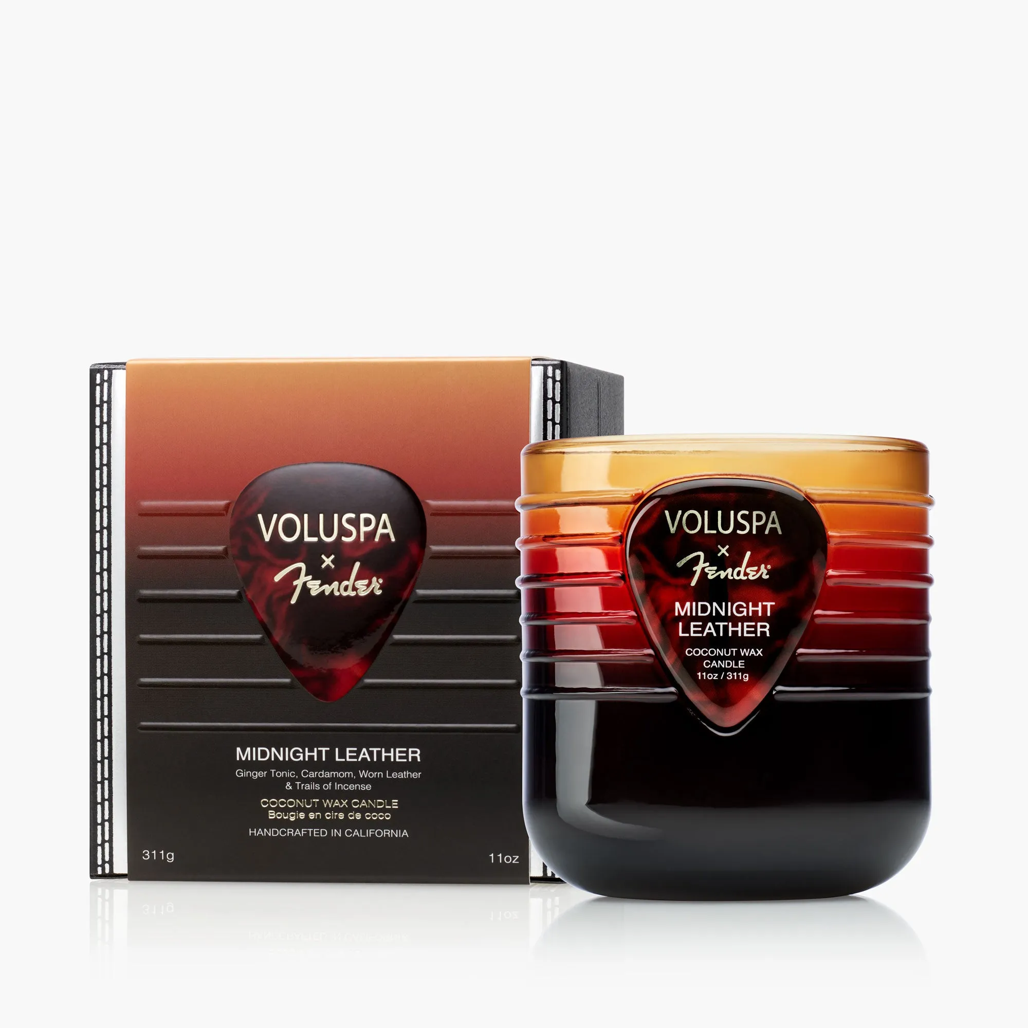 Midnight Leather Boxed Candle by Voluspa, image 2