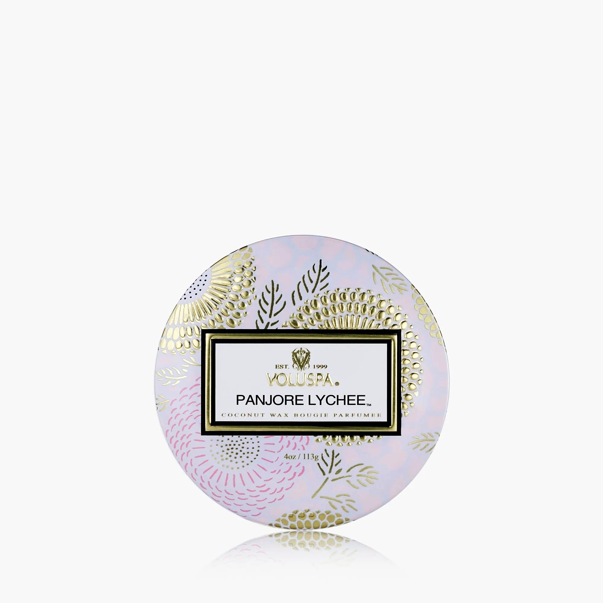 Panjore Lychee Mini Tin Candle - Coconut Wax product