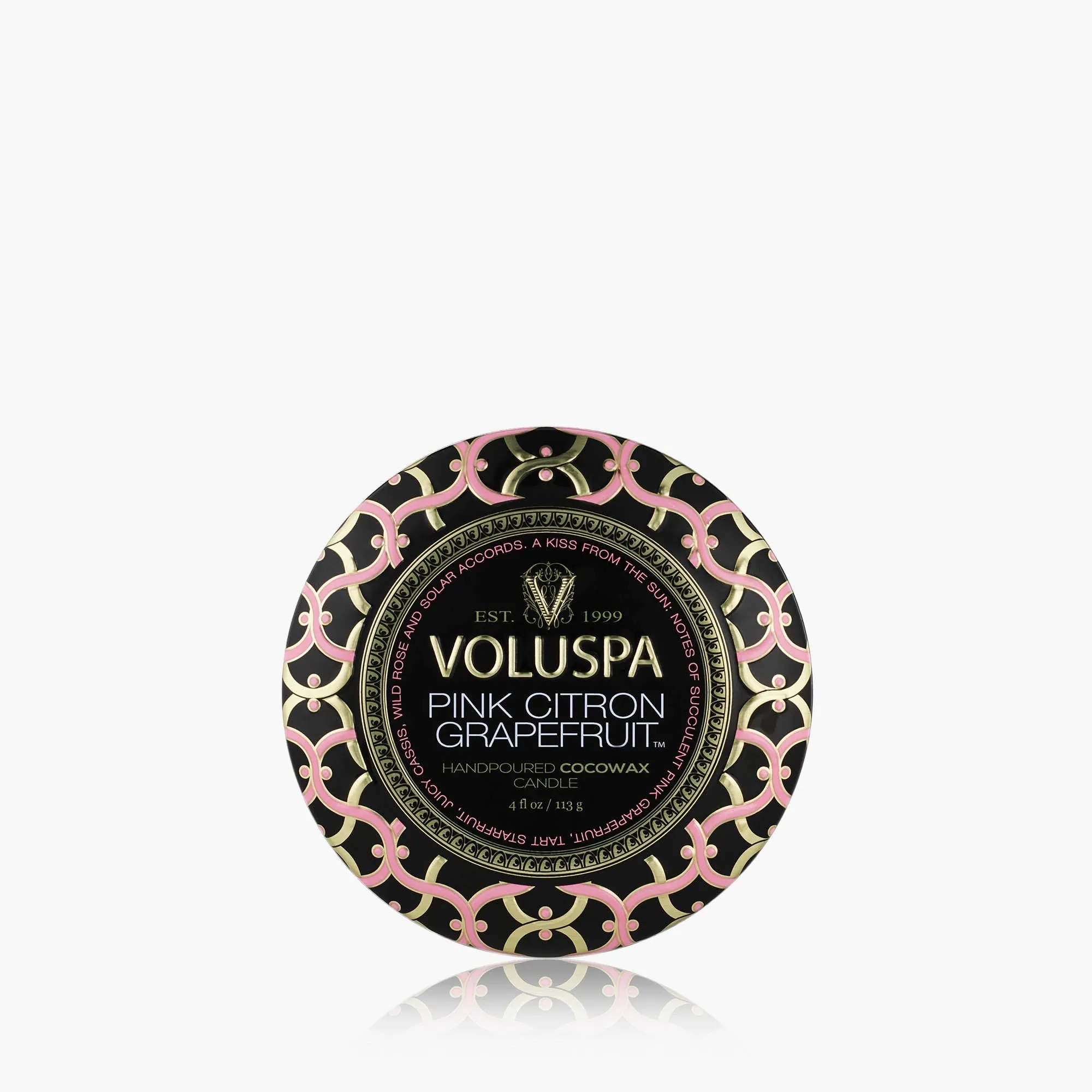 Pink Citron Grapefruit Mini Tin Candle - Coconut Wax product
