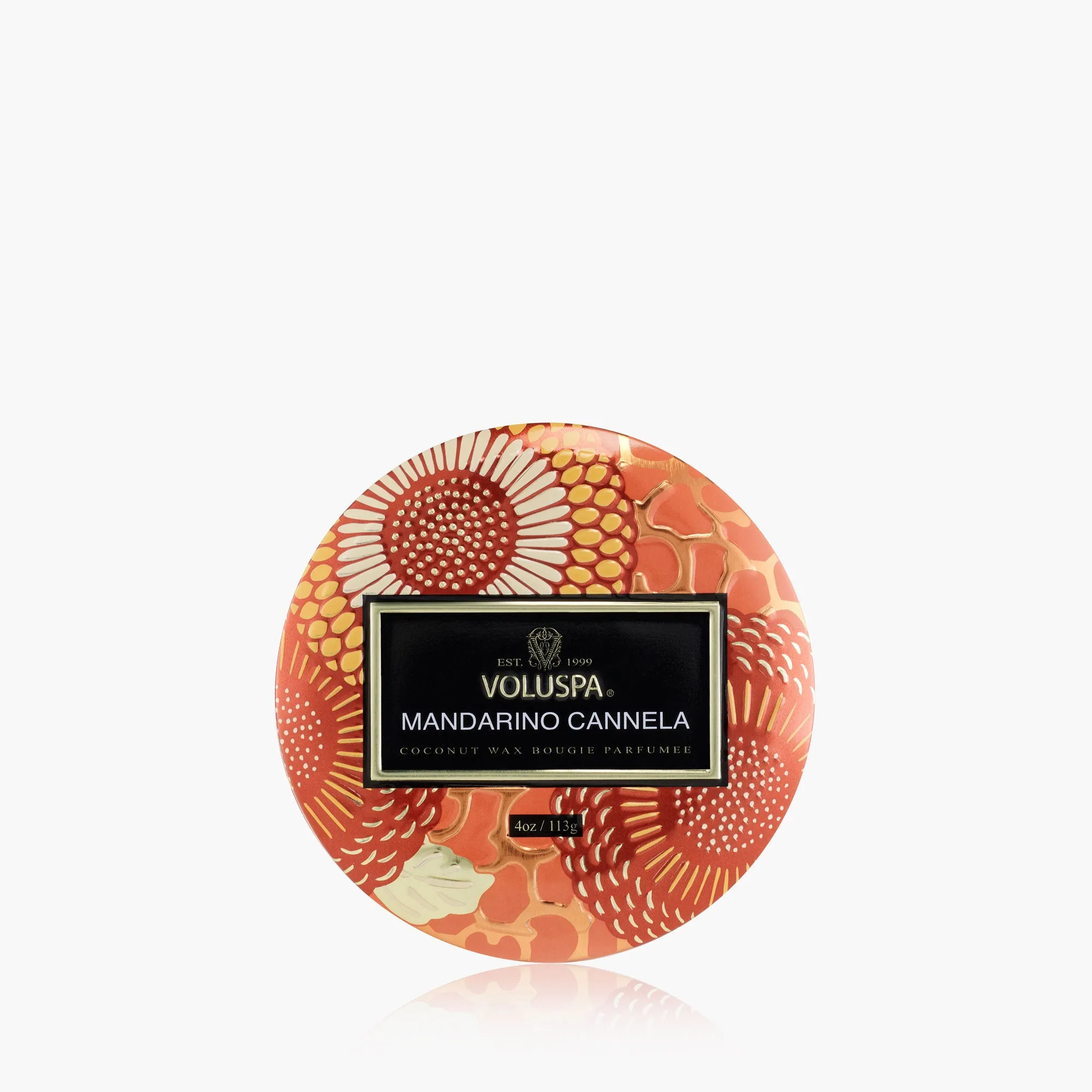 Voluspa Mandarino Cannela Mini Tin Candle - Coconut Wax, alternate view