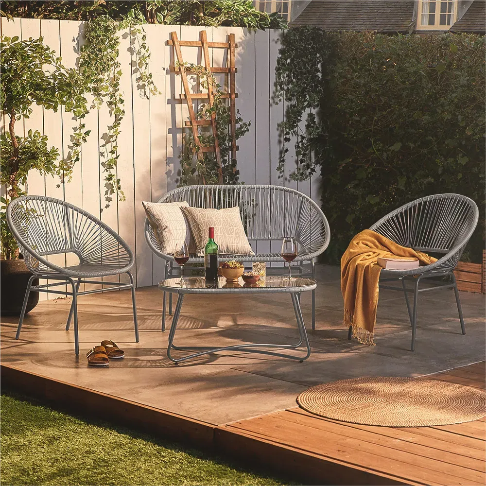 4-seater-grey-rattan-rope-garden-sofa-and-table-set image