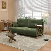 3-Mode Foldable Sofa Bed - Matte Fabric