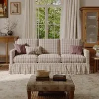 3-Seater Sofa with Removable Covers - Cotton Linen