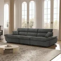 Adjustable Backrest Sofa - Green, Corduroy