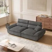 Adjustable Backrest Sofa - Green, Corduroy
