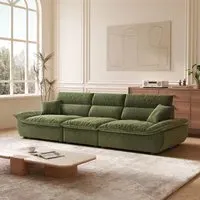 Adjustable Backrest Sofa - Green, Corduroy