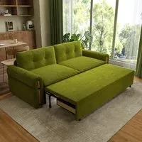 Convertible Sofa Bed with Storage - Velvet