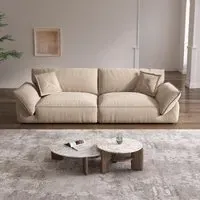 Modular Corner Sofa with Storage - Beige, Fabric