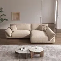 Modular Corner Sofa with Storage - Beige, Fabric