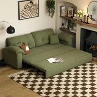 Pull-Out Sofa Bed with Storage - Fabric
