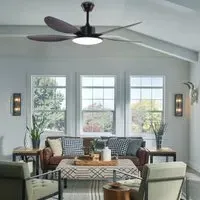 5-Blade Ceiling Fan with Light - Remote Control