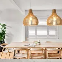 Cage Pendant Light - Wood